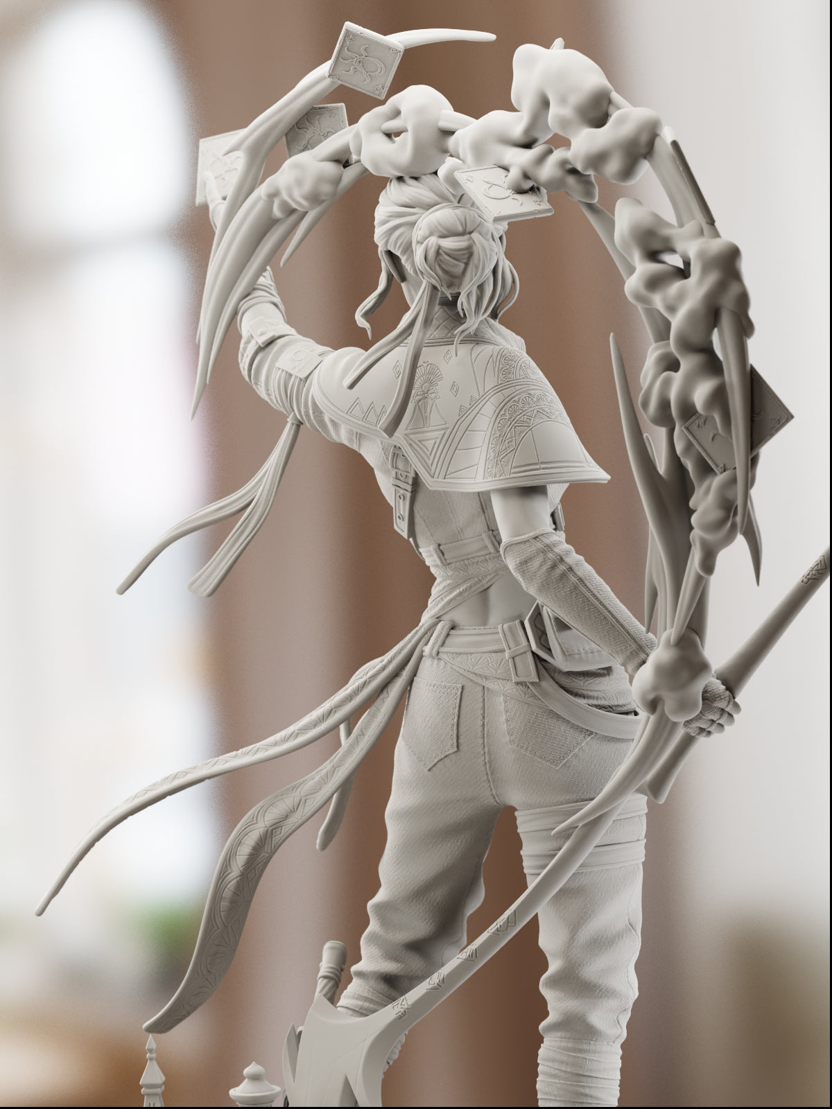 The Tarot Wielder | Maximum Detailed 12K 3D printed figure