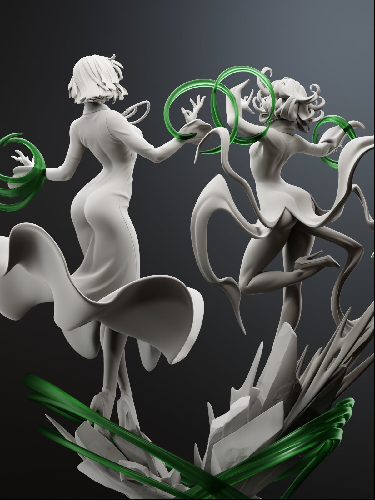 Sisters of the Storm | Maximum Detailed 12K 3D printed figure