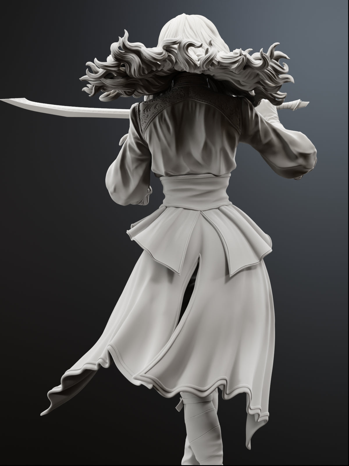 The Ashen Grace | Maximum Detailed 12K 3D printed figure