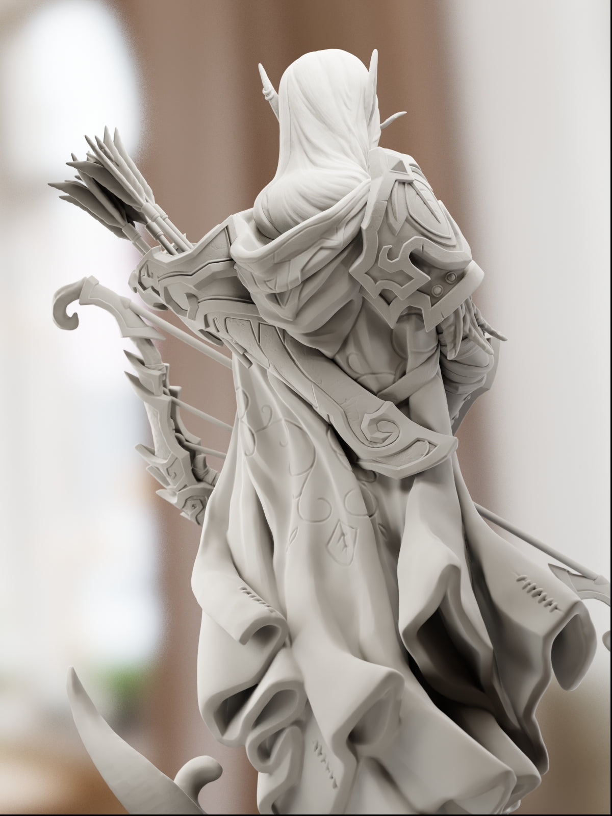 High Elf Huntress | Maximum Detailed 12K 3D printed figure