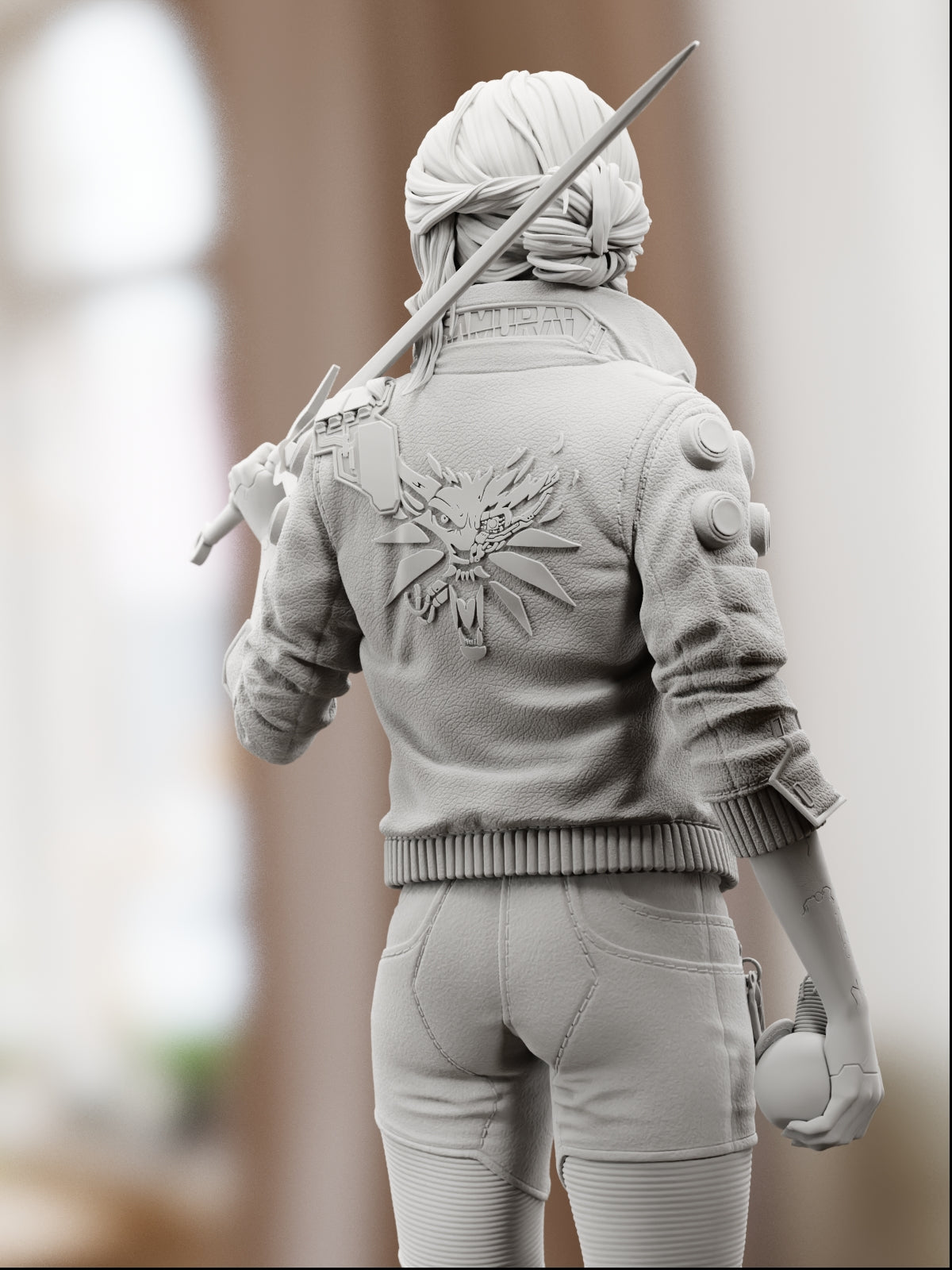The Cyber Witcher | Maximum Detailed 12K 3D printed figure