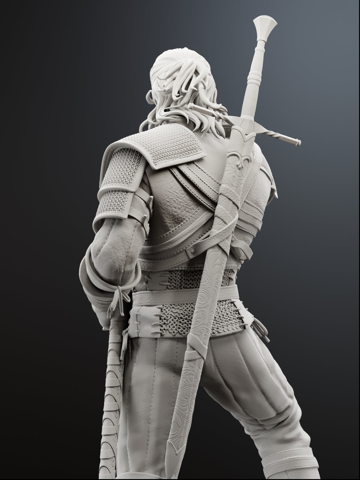 The White Wolf | Maximum Detailed 12K 3D printed figure