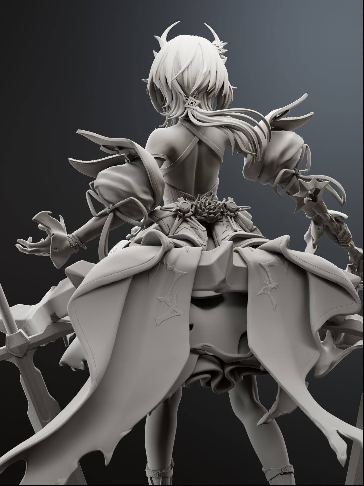 Emberblade Vanguard Statue