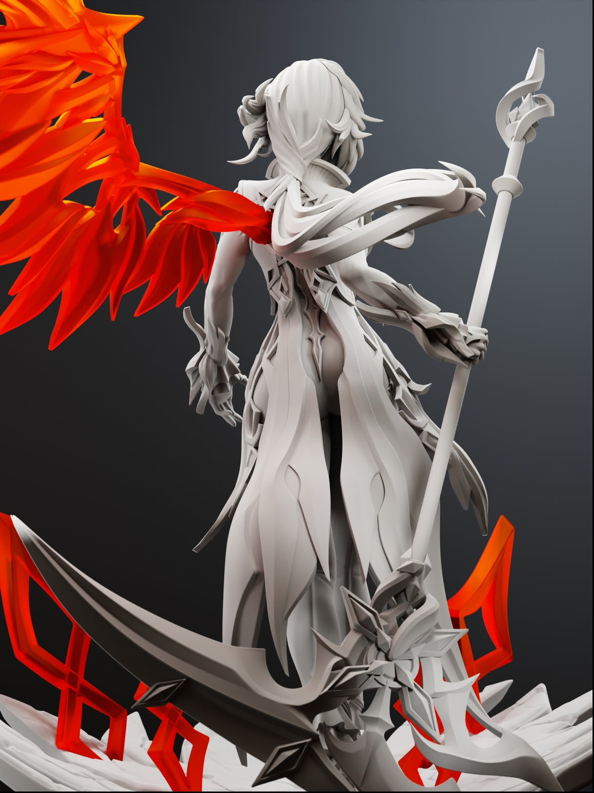 The Crimson Enigma | Maximum Detailed 12K 3D printed figure