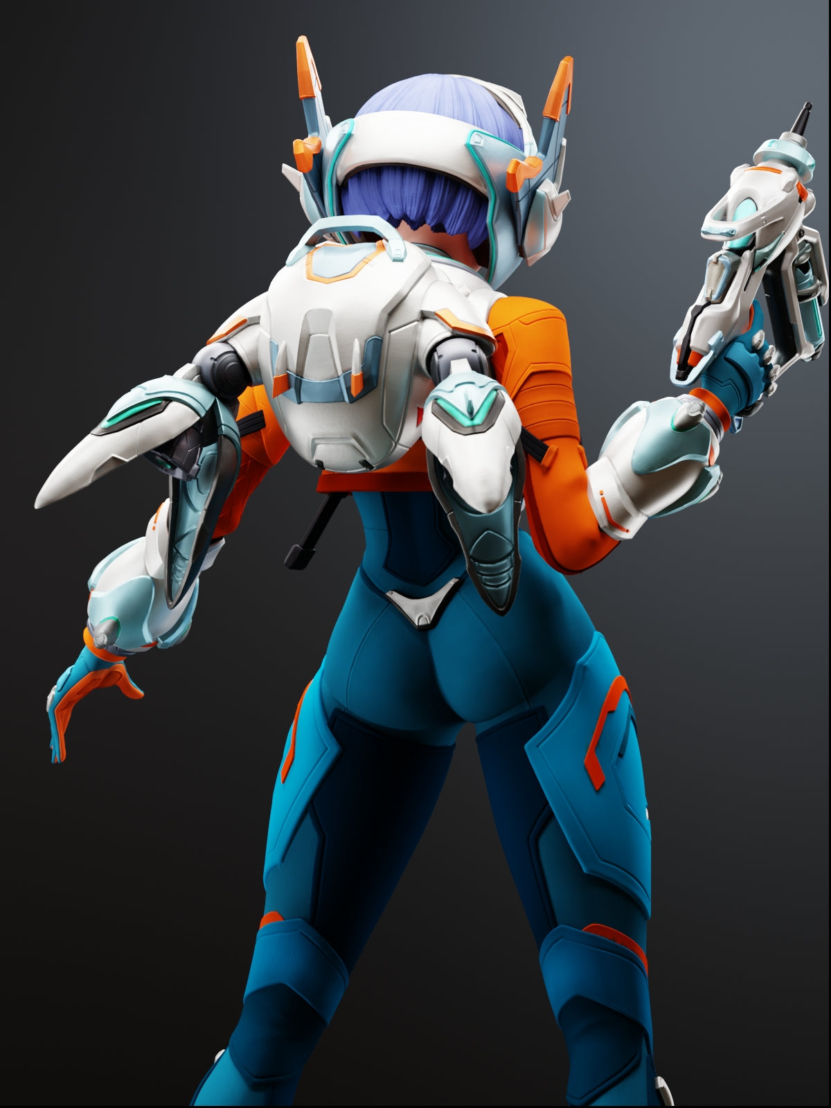 The Space Support | Maximum Detailed 12K 3D printed figure