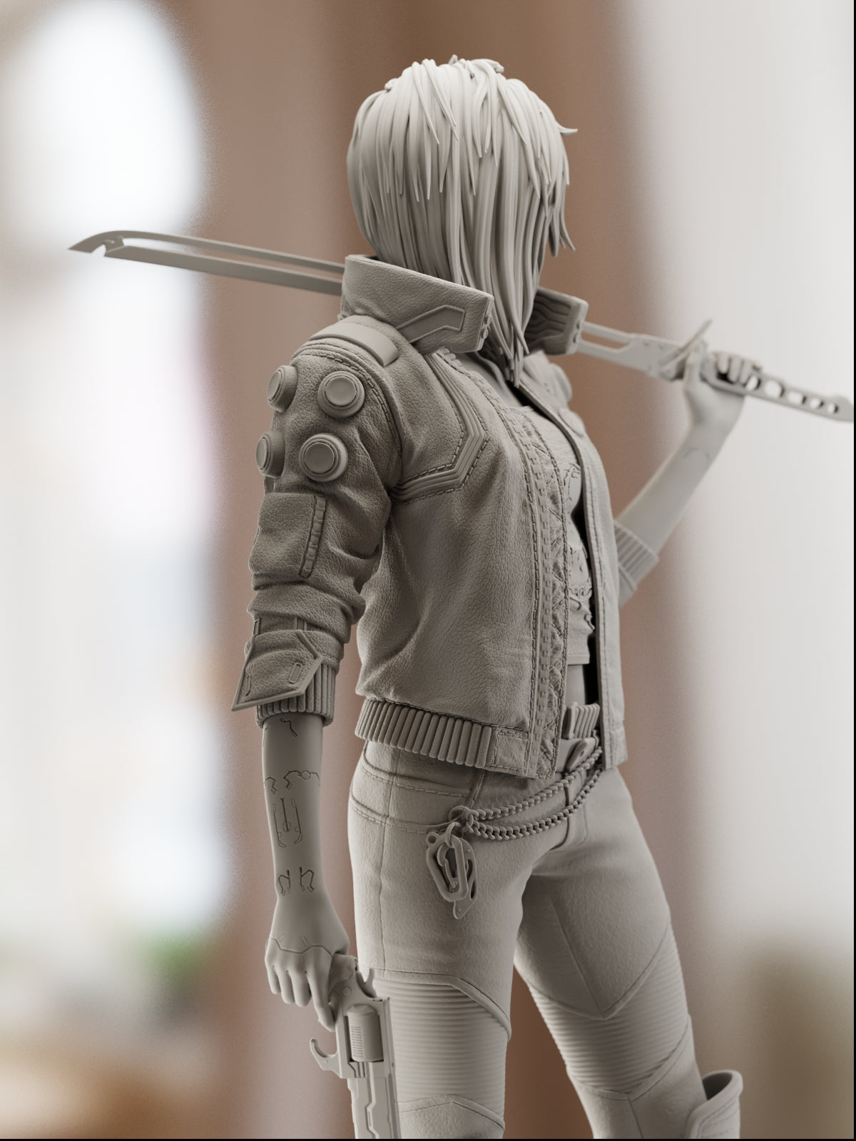 The Cyber Rebel | Maximum Detailed 12K 3D printed figure