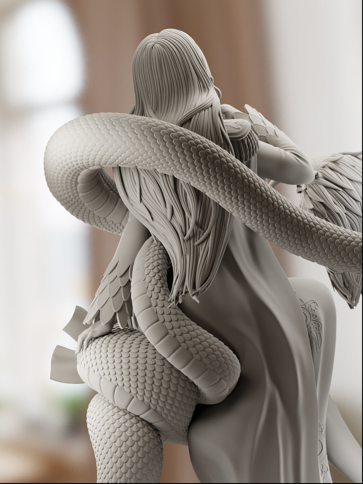 The Snake Princess | Maximum Detailed 12K 3D printed figure