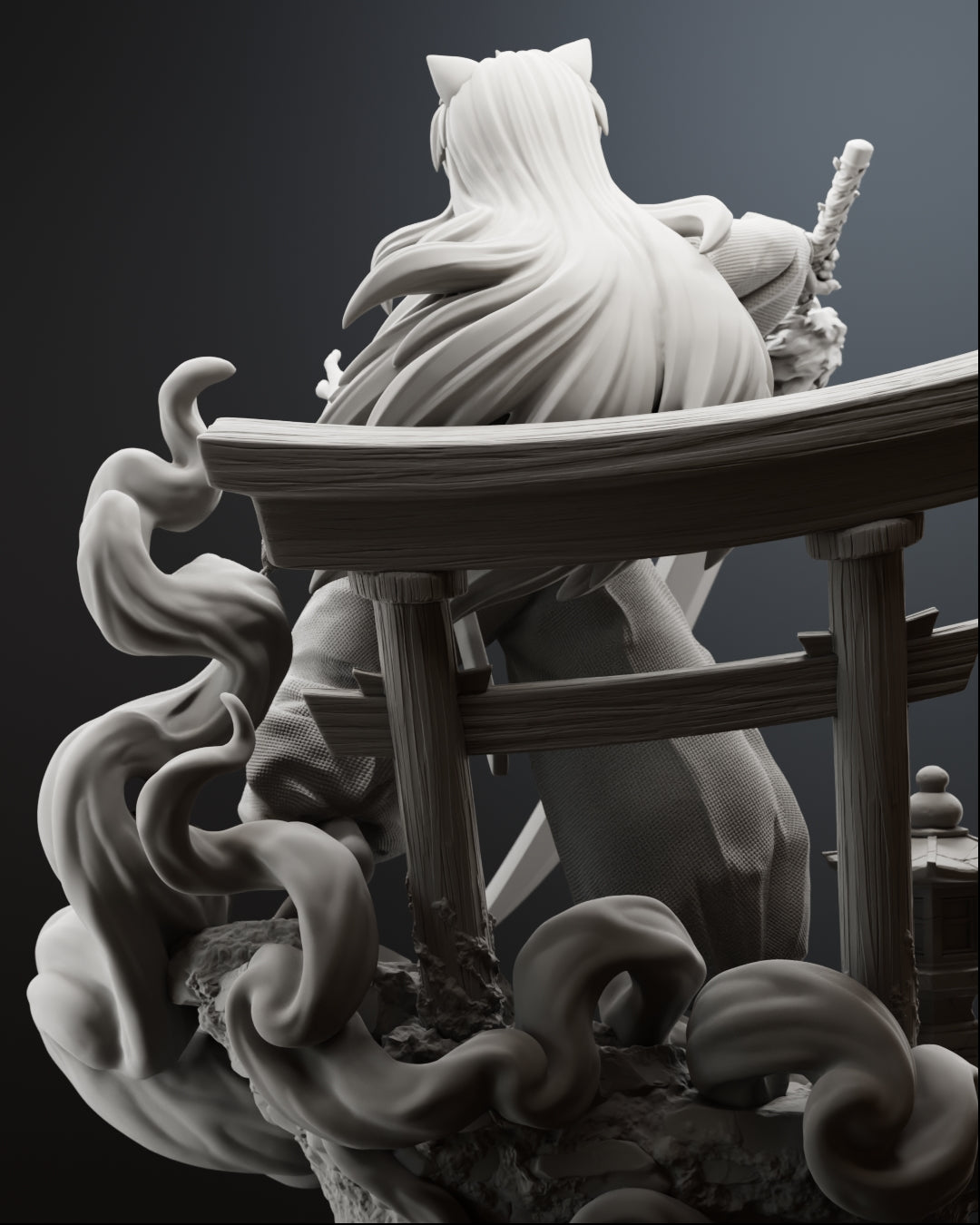 The Dog Demon Statue