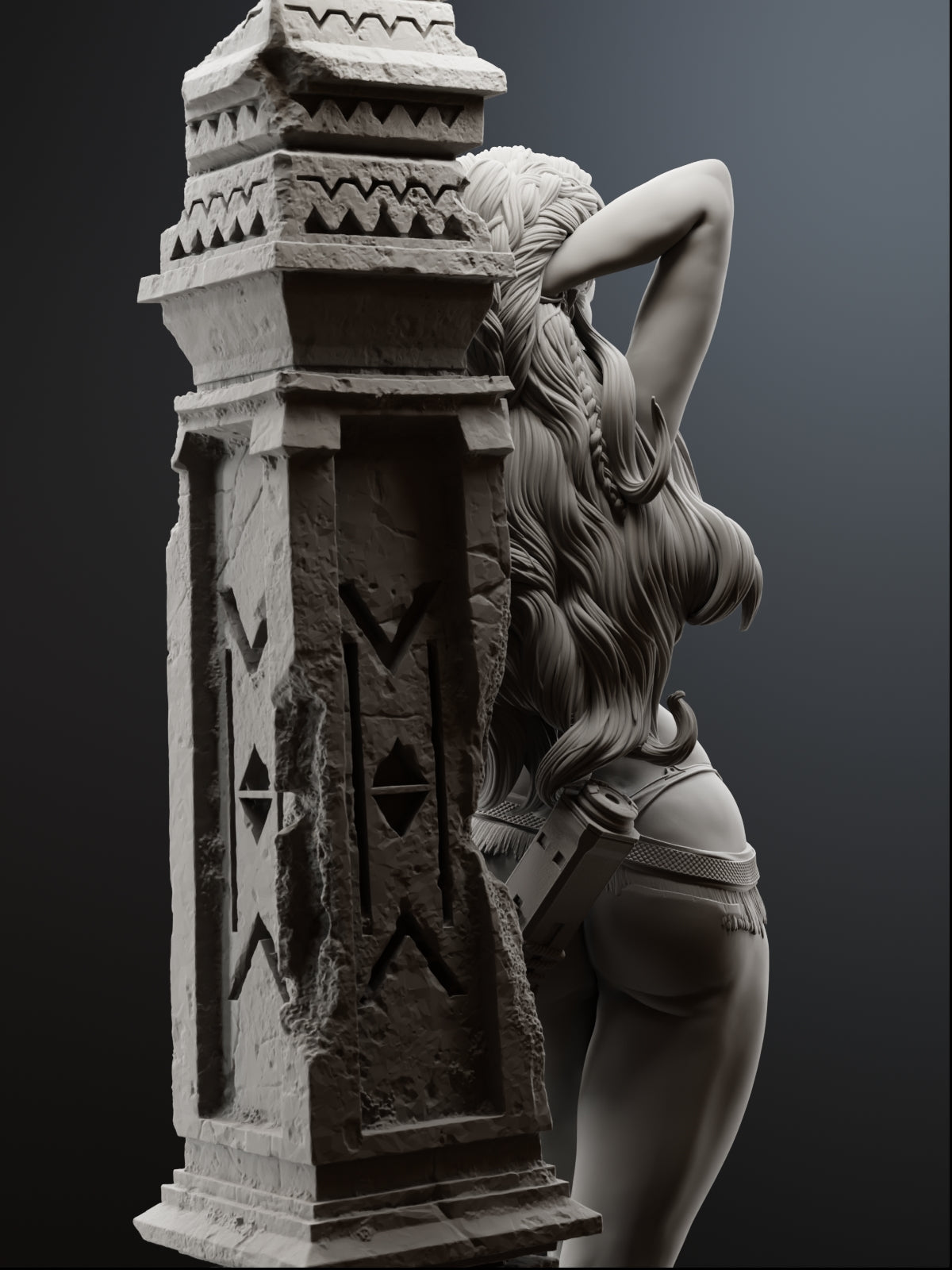 The Machine Huntress | Maximum Detailed 12K 3D printed figure