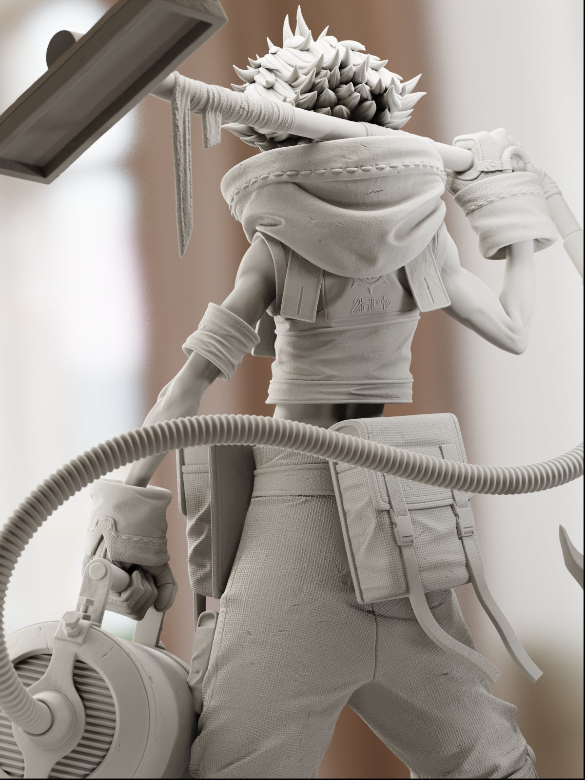 The Trash Warrior | Maximum Detailed 12K 3D printed figure