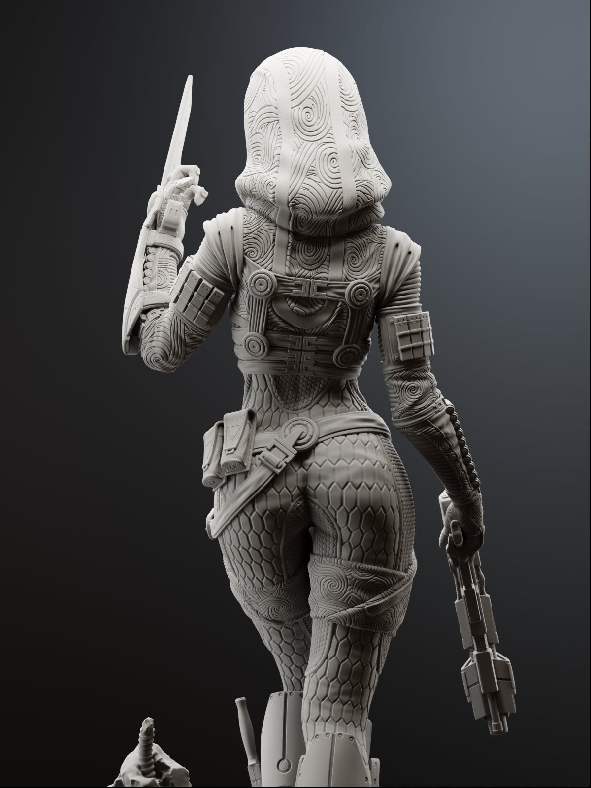 The Quarian Machinist Statue
