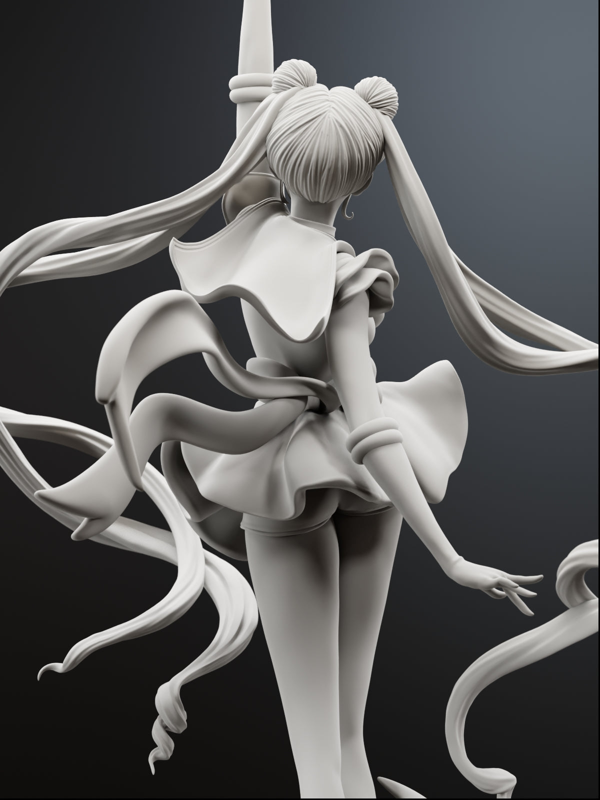 The Moon Guardian | Maximum Detailed 12K 3D printed figure