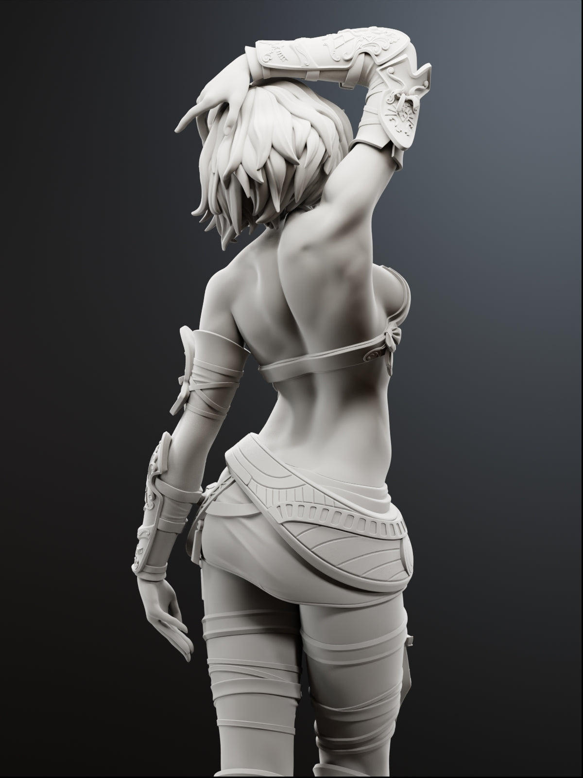 The Golden Maiden | Maximum Detailed 12K 3D printed figure