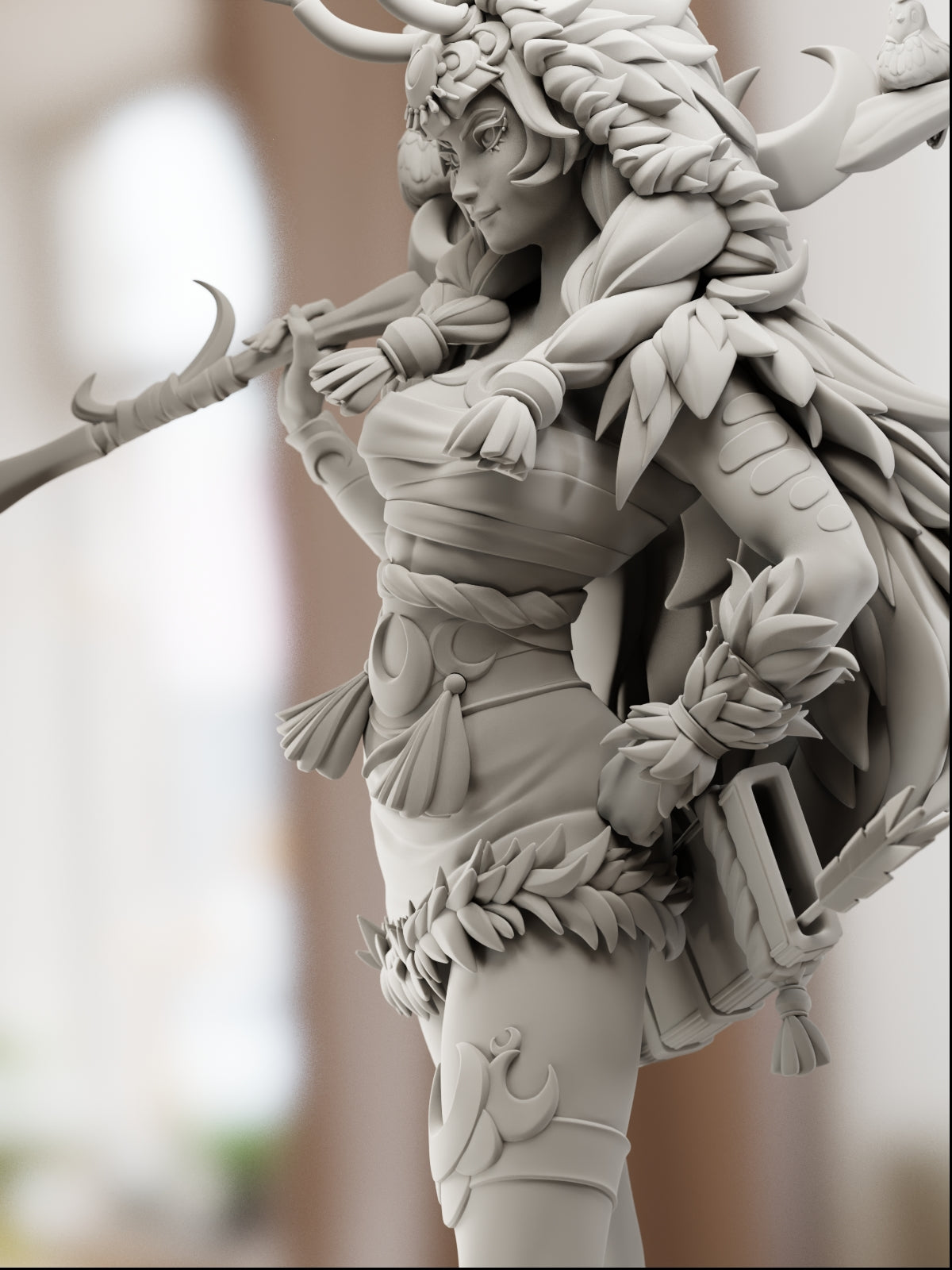 Goddess of the Hunt | Maximum Detailed 12K 3D printed figure