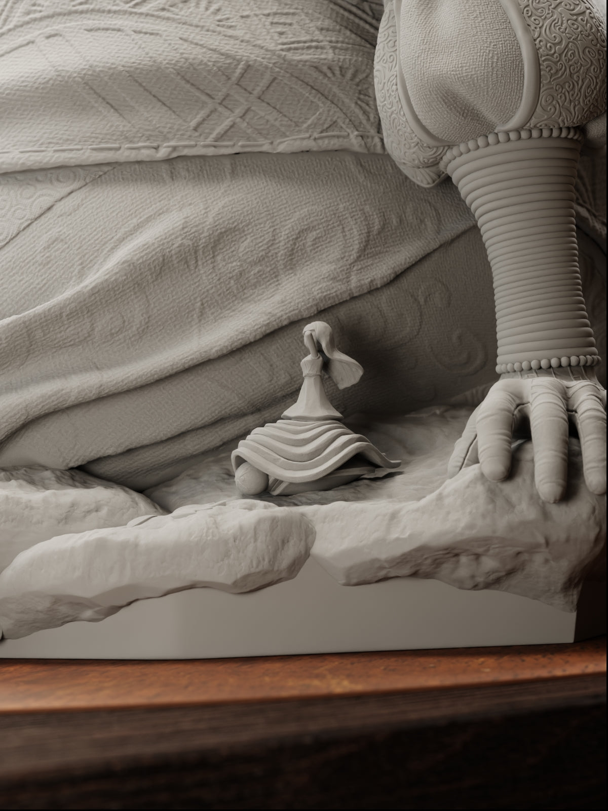 The Veiled Resolve | Maximum Detailed 12K 3D printed figure