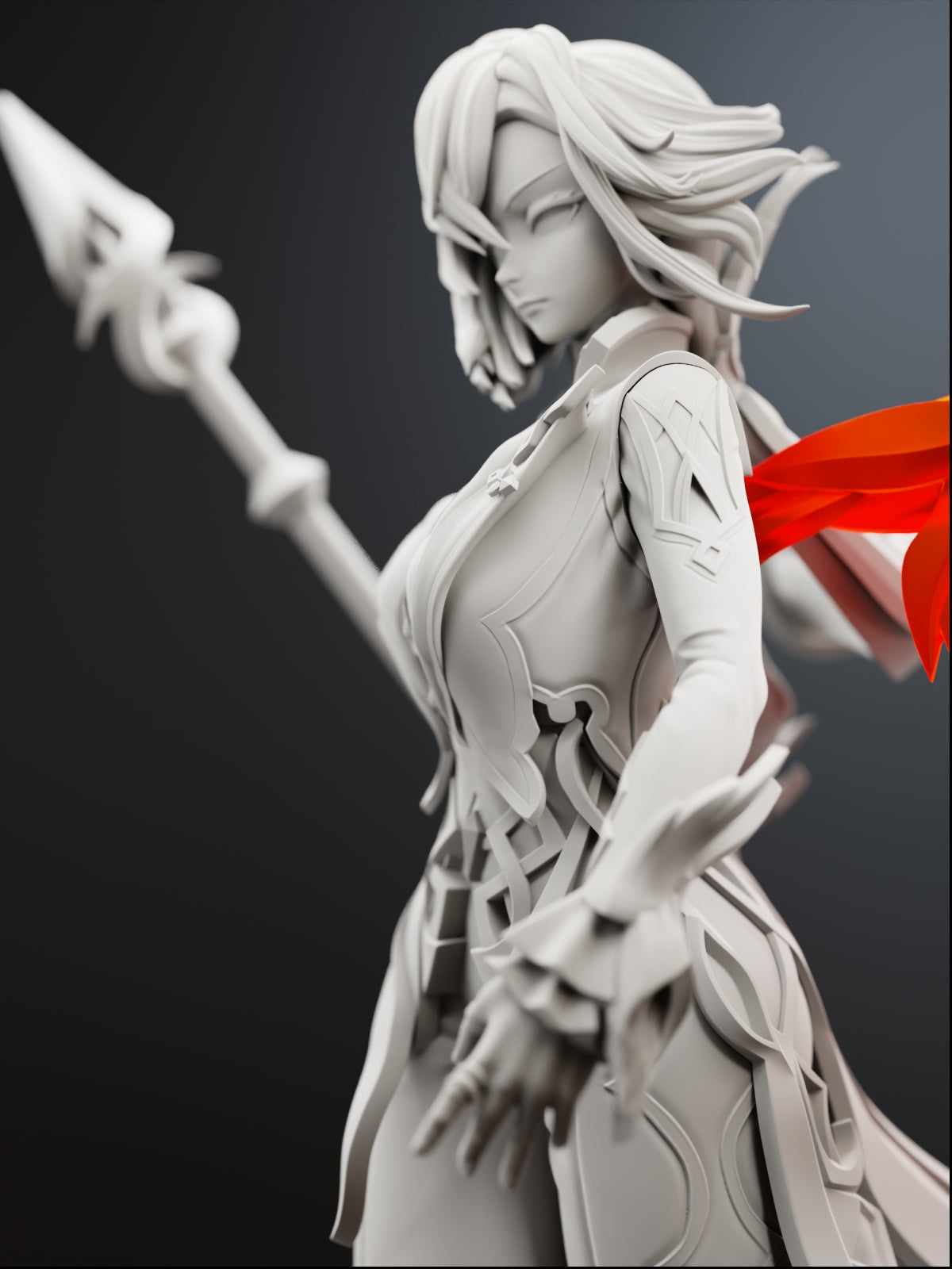 The Crimson Enigma | Maximum Detailed 12K 3D printed figure