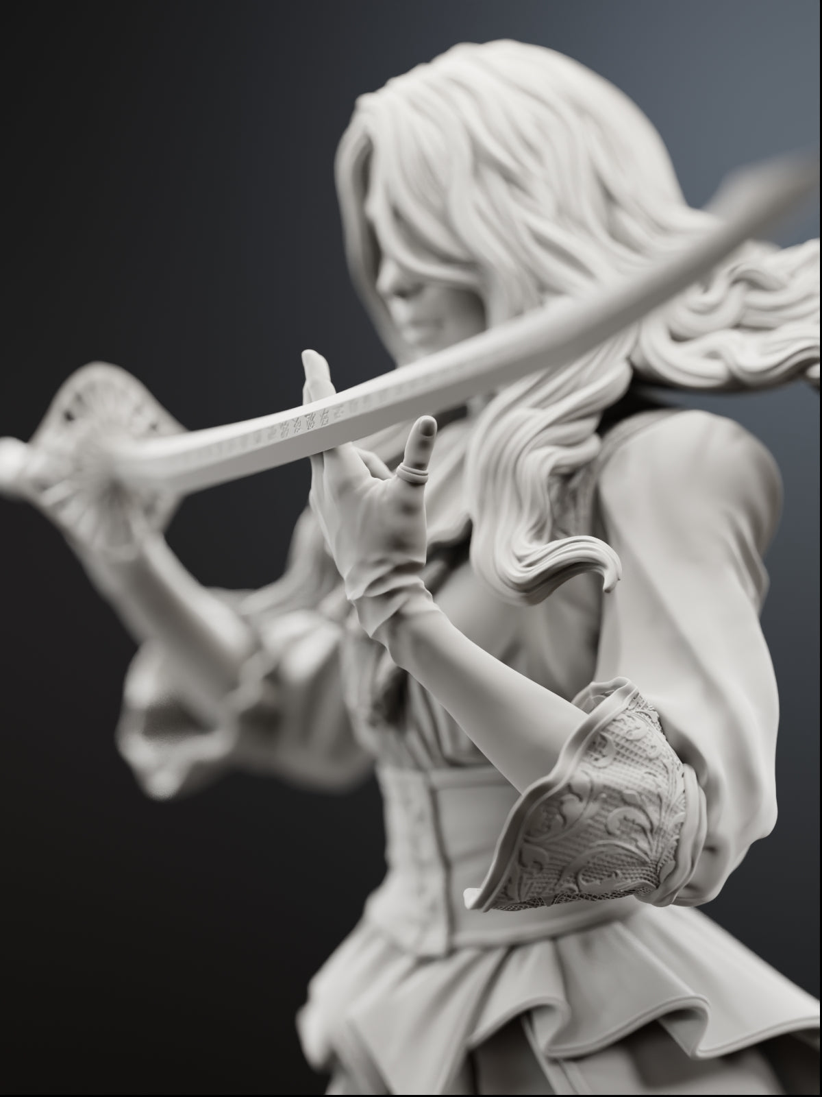 The Ashen Grace | Maximum Detailed 12K 3D printed figure