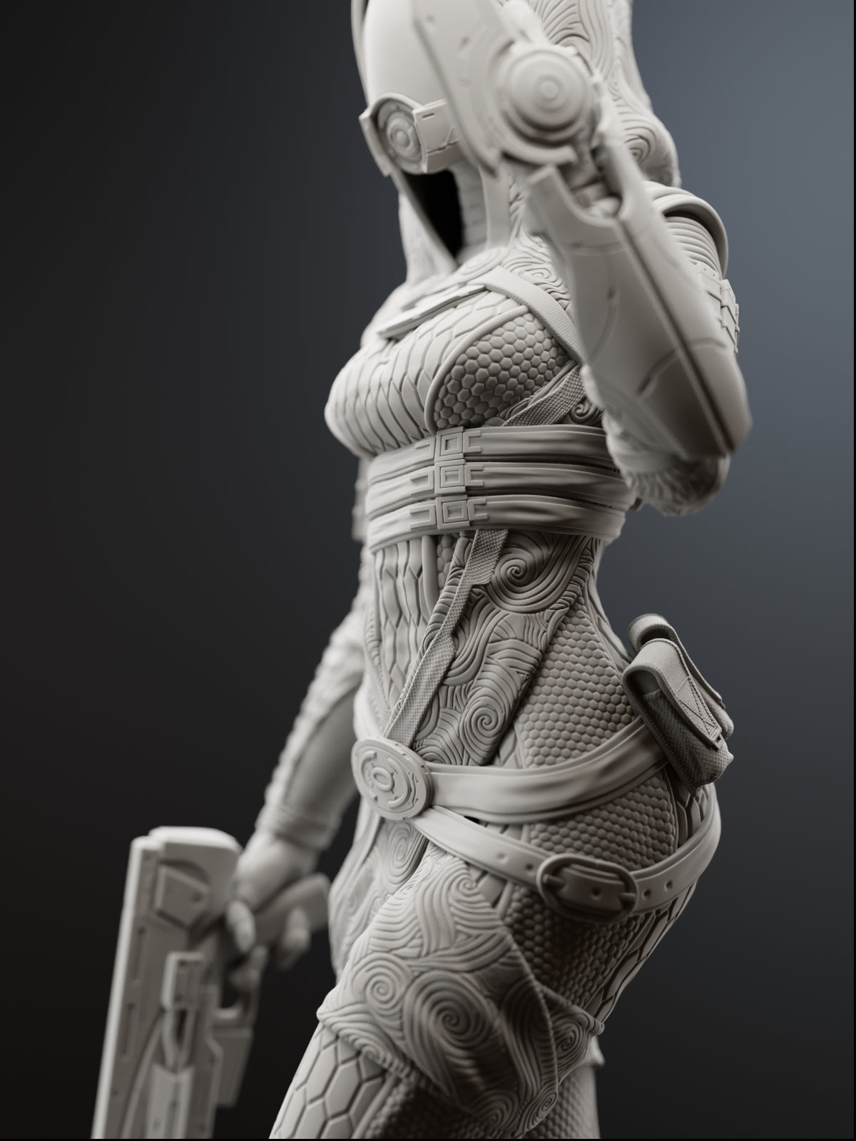 The Quarian Machinist Statue