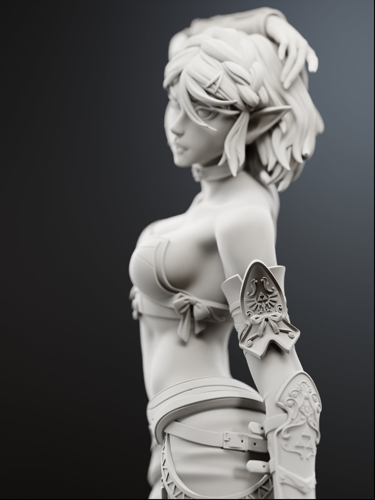 The Golden Maiden | Maximum Detailed 12K 3D printed figure