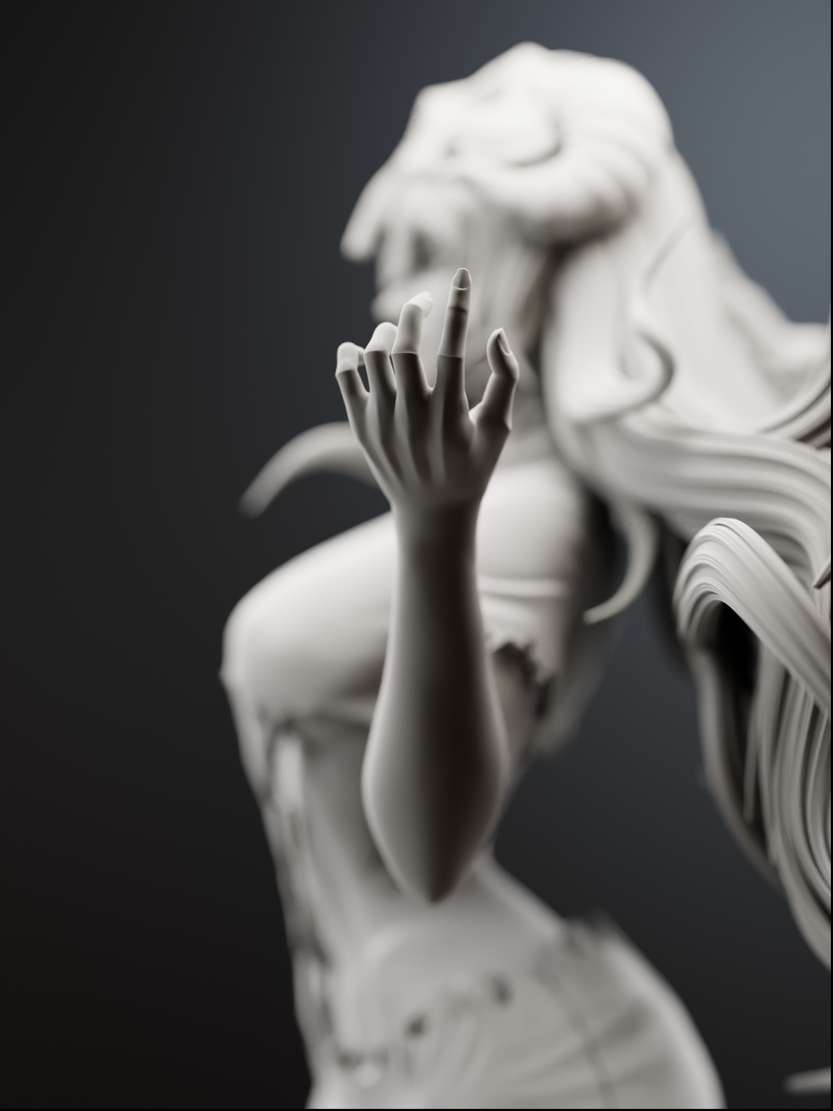 The Horned Mercy | Maximum Detailed 12K 3D printed figure