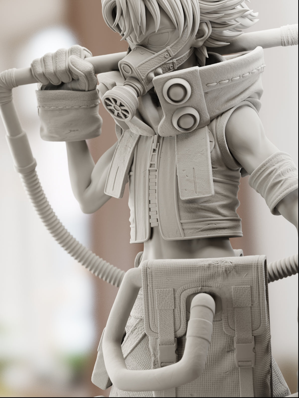 The Trash Warrior | Maximum Detailed 12K 3D printed figure