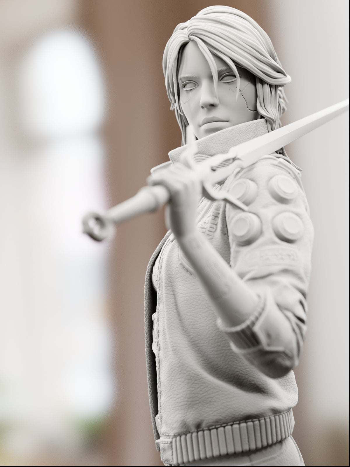 The Cyber Witcher | Maximum Detailed 12K 3D printed figure