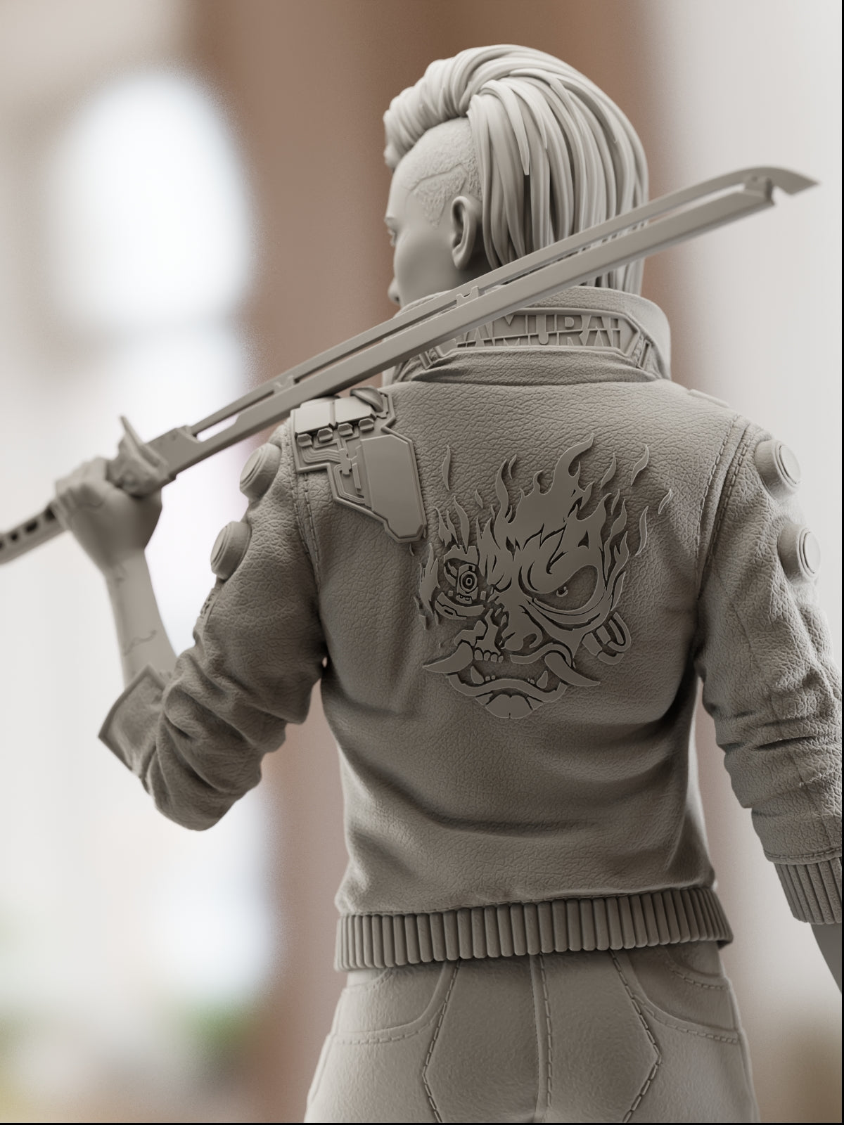 The Cyber Rebel | Maximum Detailed 12K 3D printed figure