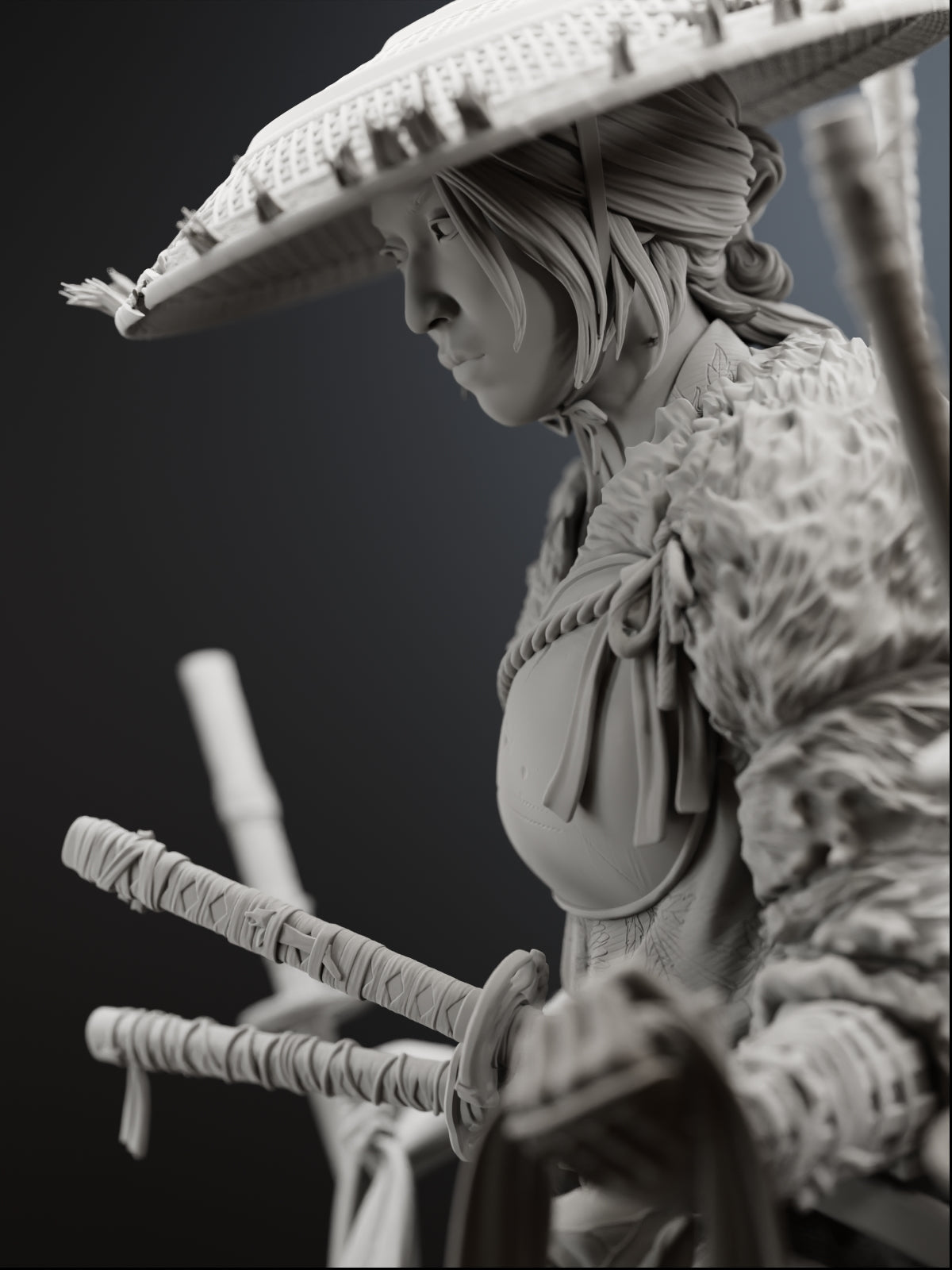 The Silent Ronin | Maximum Detailed 12K 3D printed figure