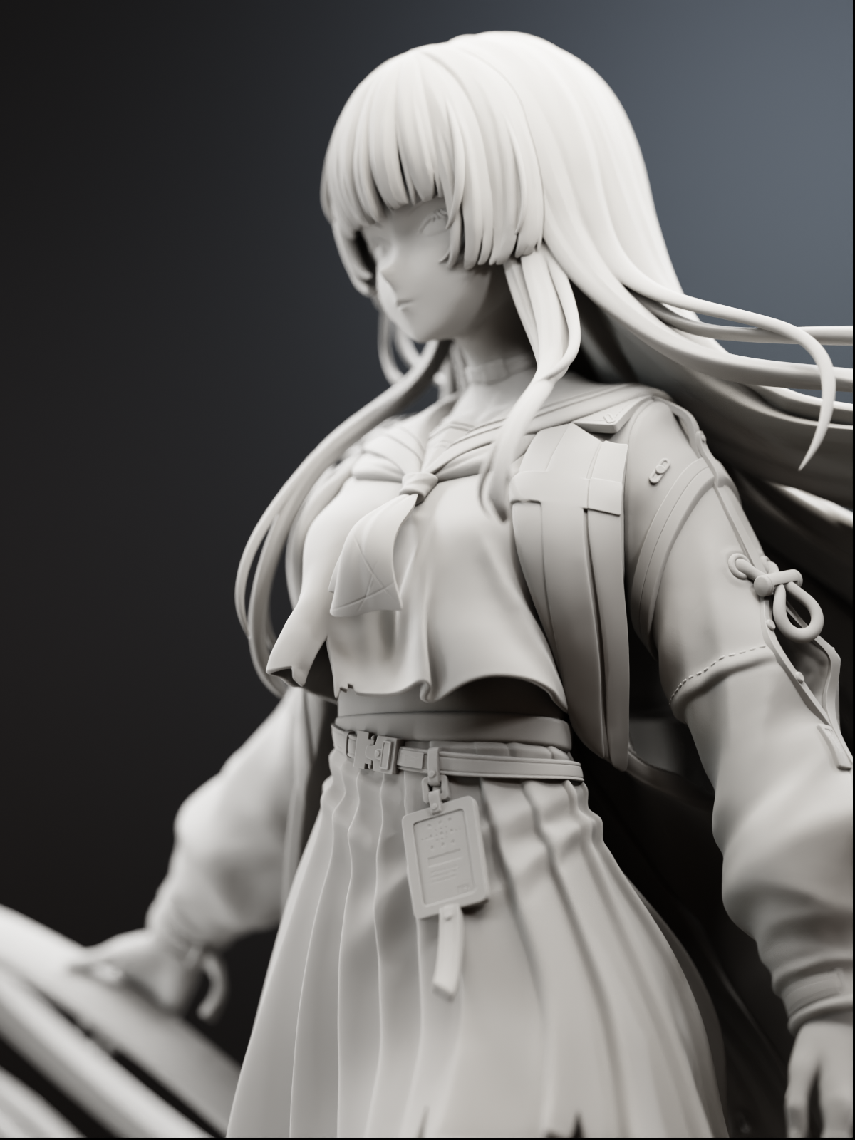 The Quiet Edge | Maximum Detailed 12K 3D printed figure