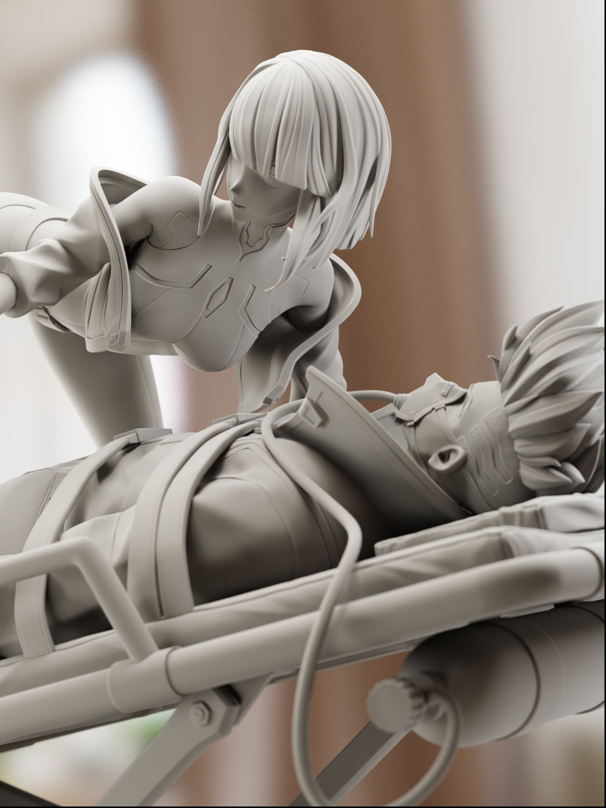 Lovers on the Edge | Maximum Detailed 12K 3D printed figure