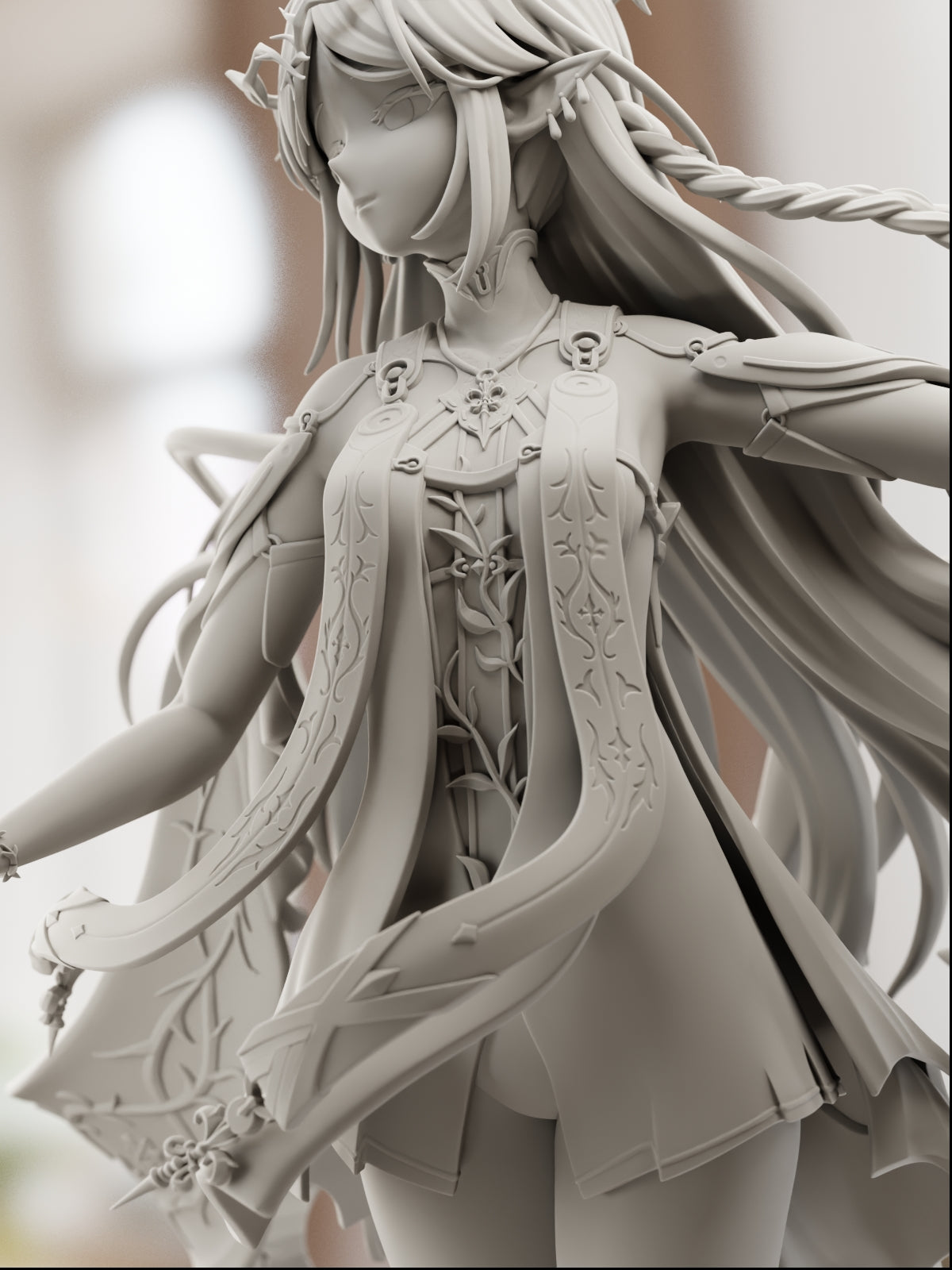 The Steel Rose | Maximum Detailed 12K 3D printed figure