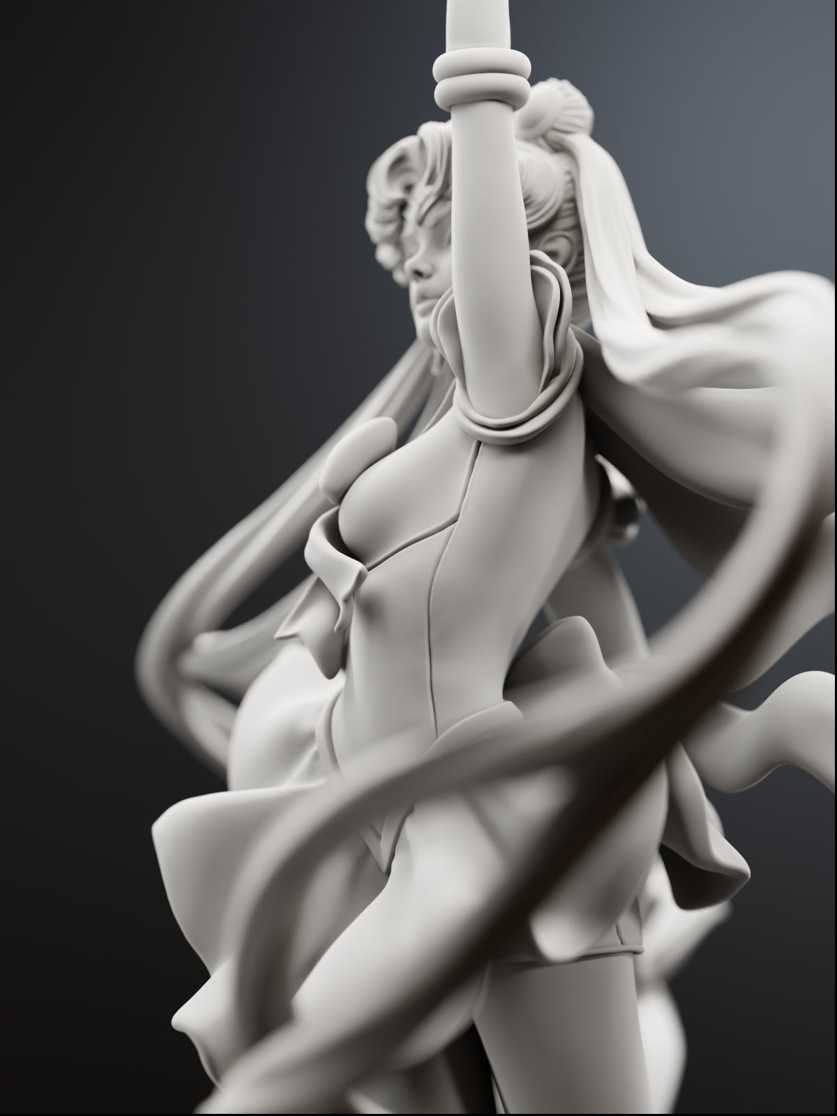 The Moon Guardian | Maximum Detailed 12K 3D printed figure