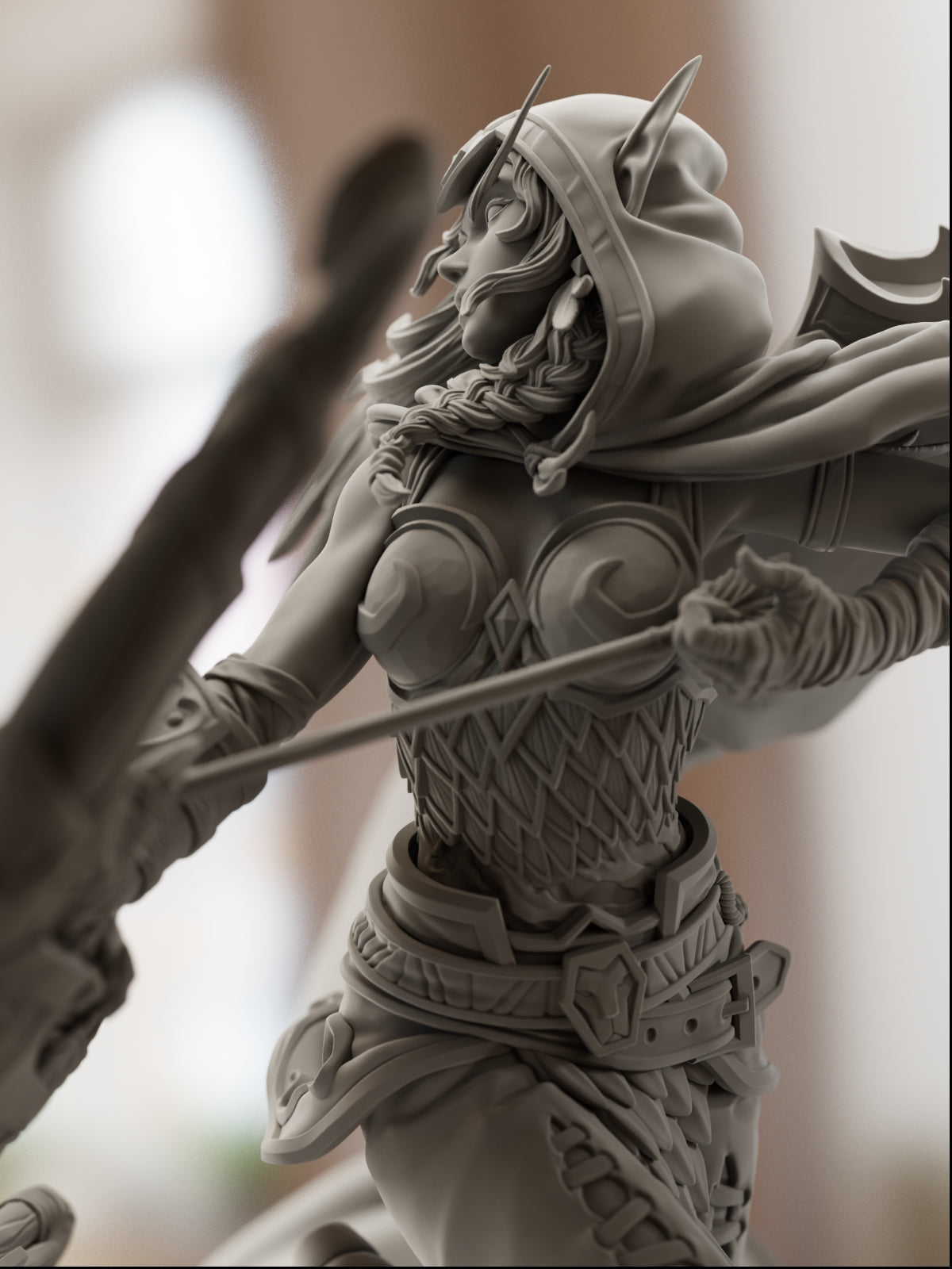 High Elf Archer | Maximum Detailed 12K 3D printed figure