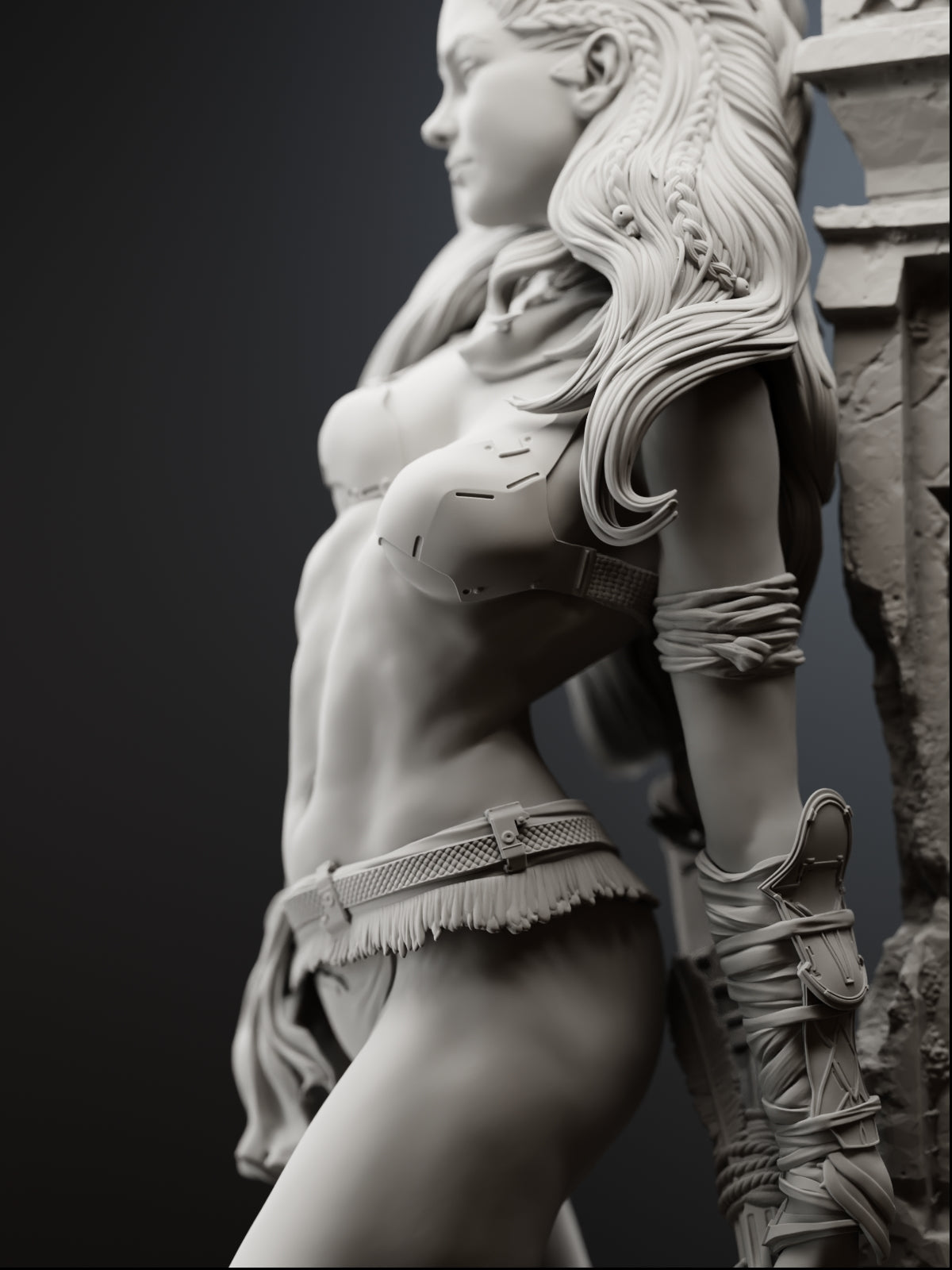 The Machine Huntress | Maximum Detailed 12K 3D printed figure