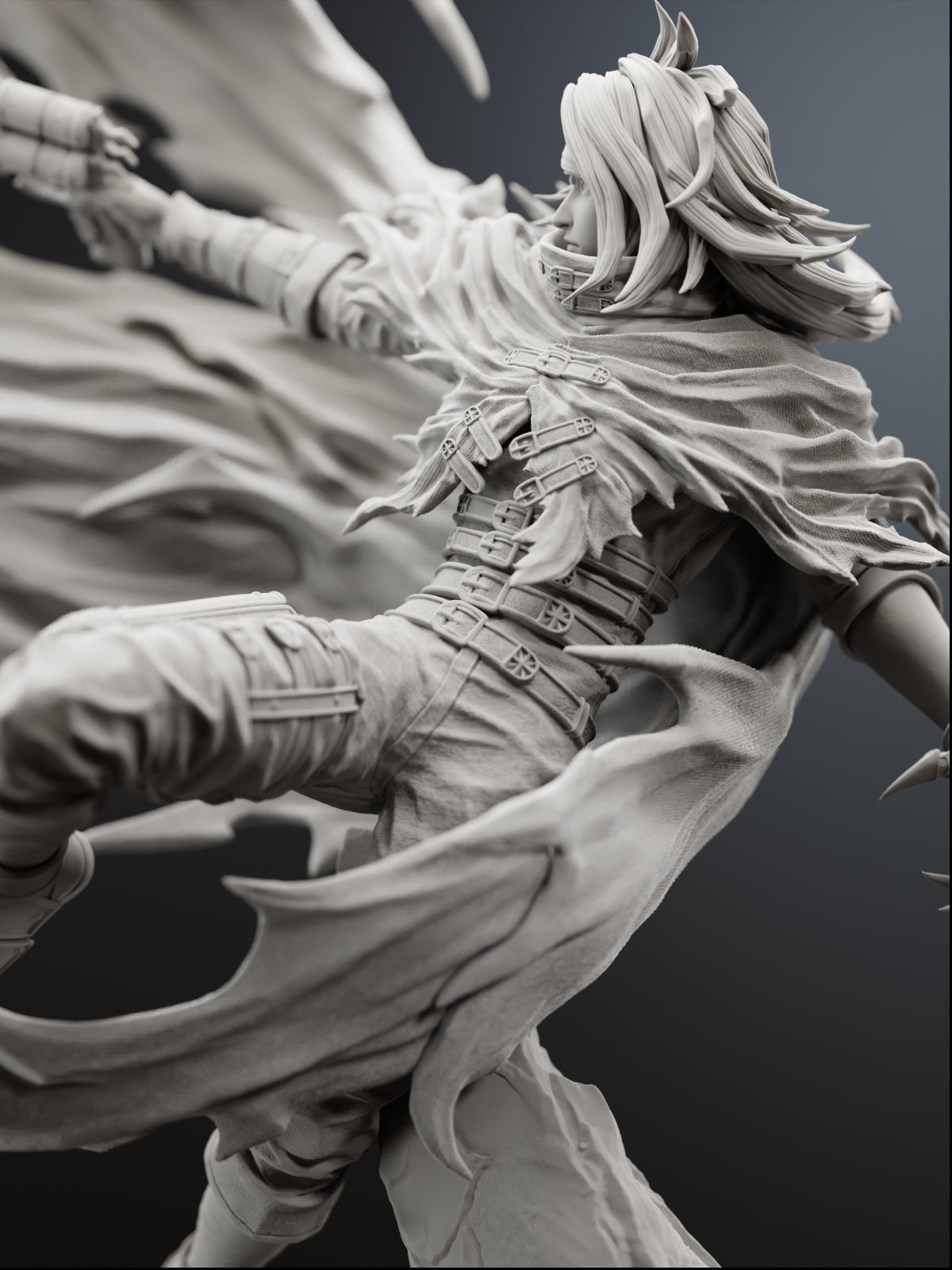 The Crimson Requiem | Maximum Detailed 12K 3D printed figure