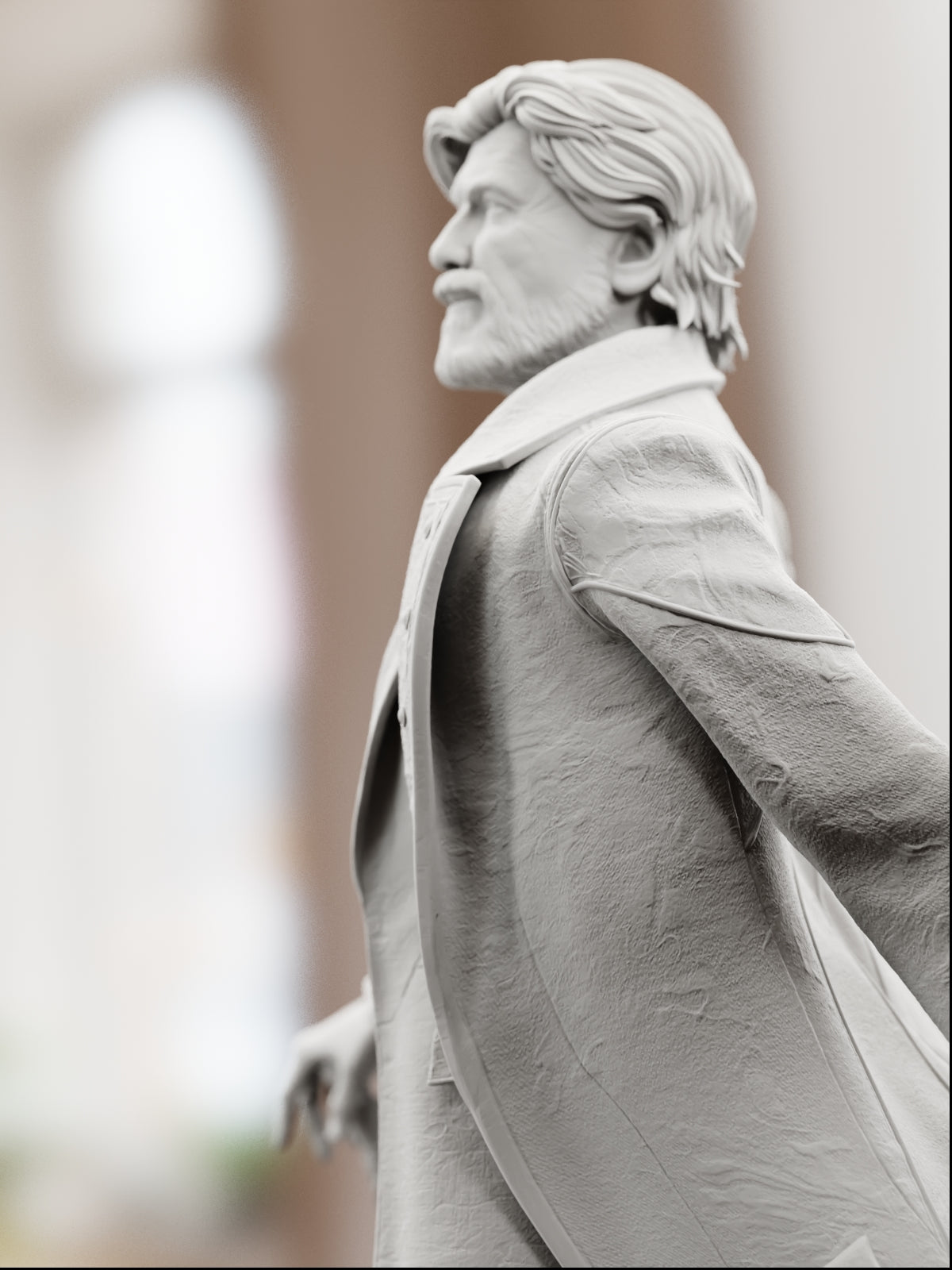 The White-Haired Man | Maximum Detailed 12K 3D printed figure
