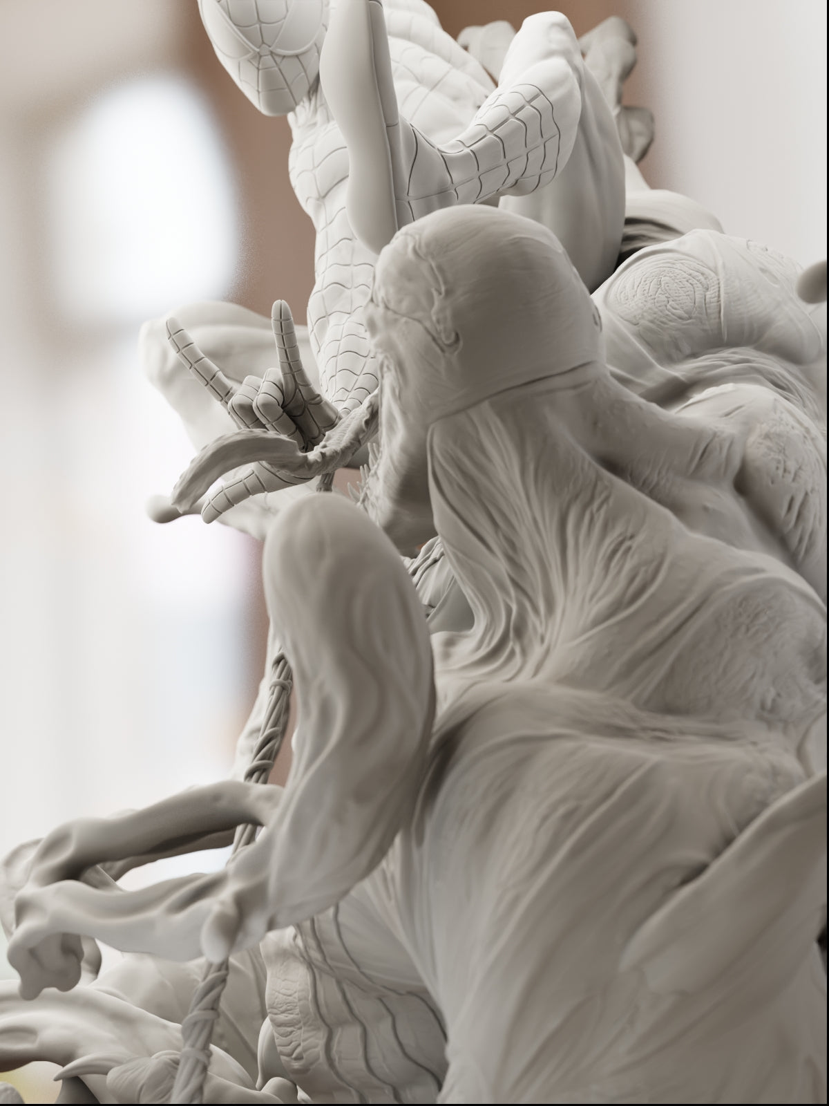 Webs and Shadows | Maximum Detailed 12K 3D printed figure
