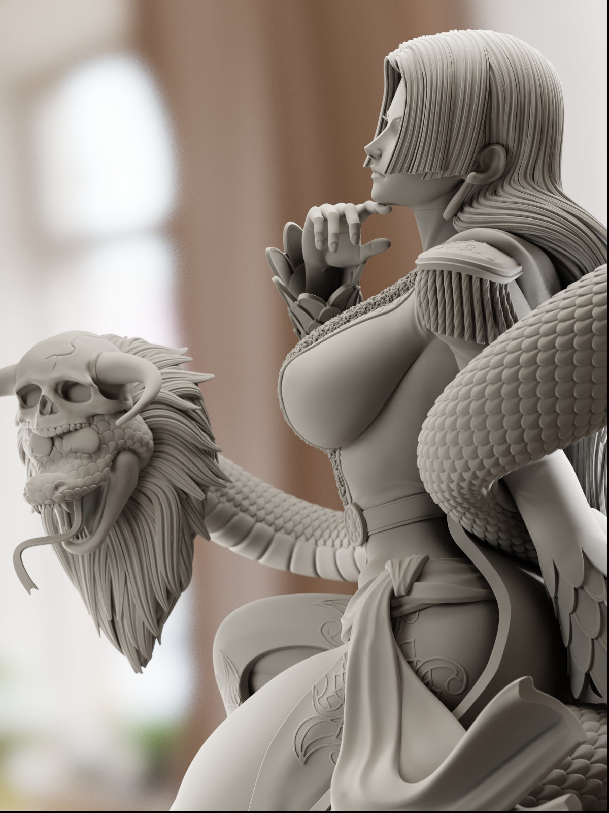 The Snake Princess | Maximum Detailed 12K 3D printed figure