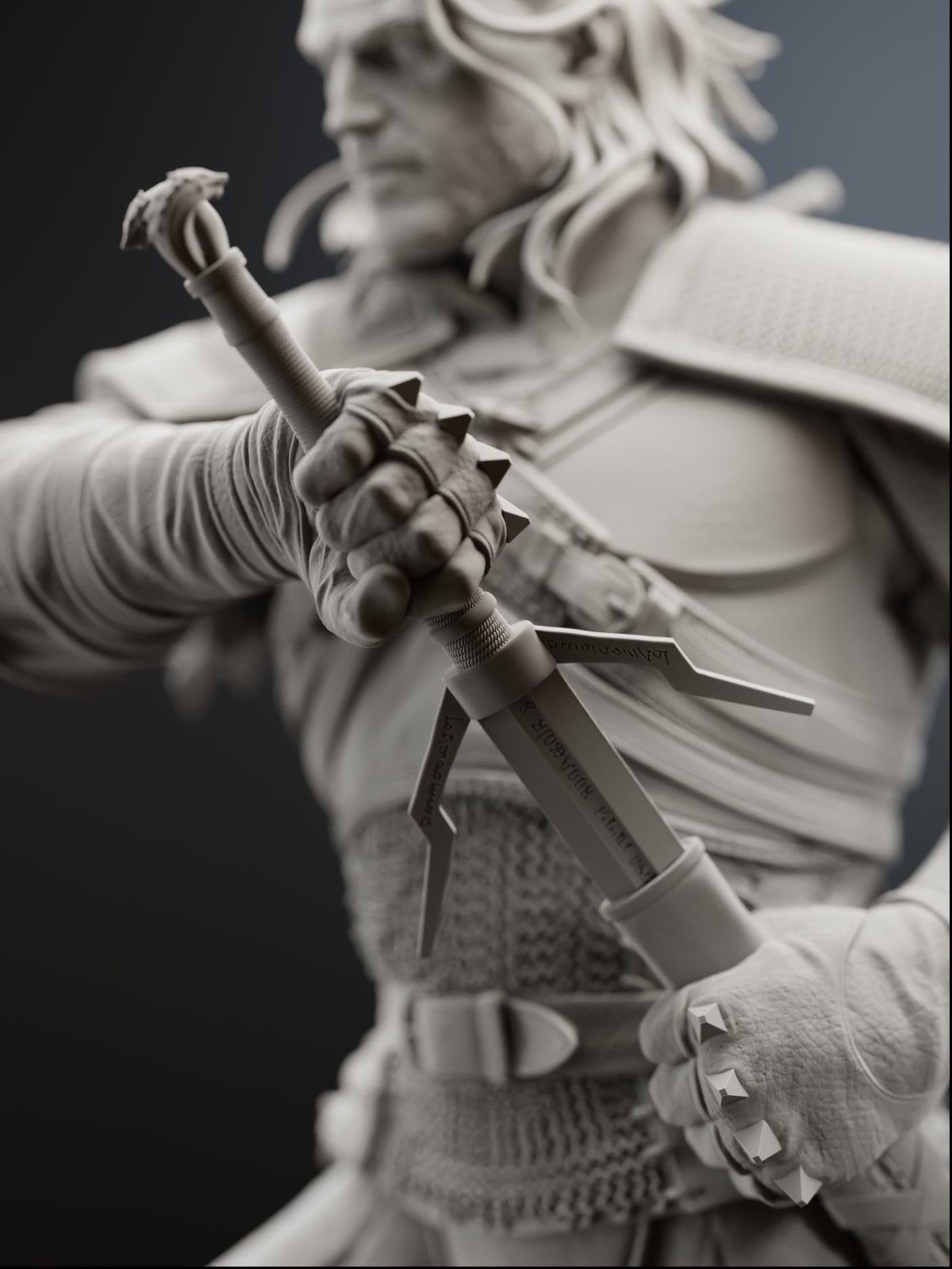 The White Wolf | Maximum Detailed 12K 3D printed figure