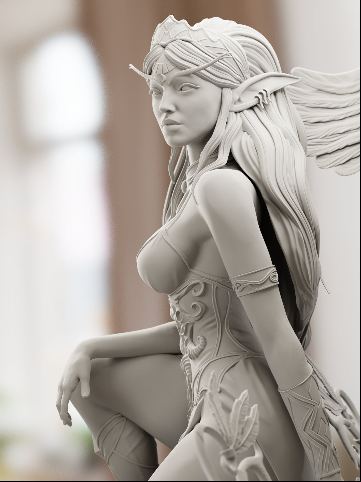 The High Priestess | Maximum Detailed 12K 3D printed figure