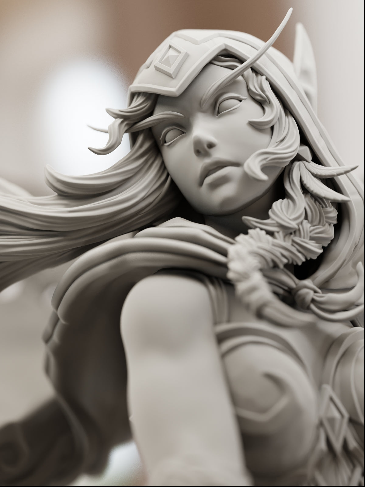 High Elf Archer | Maximum Detailed 12K 3D printed figure