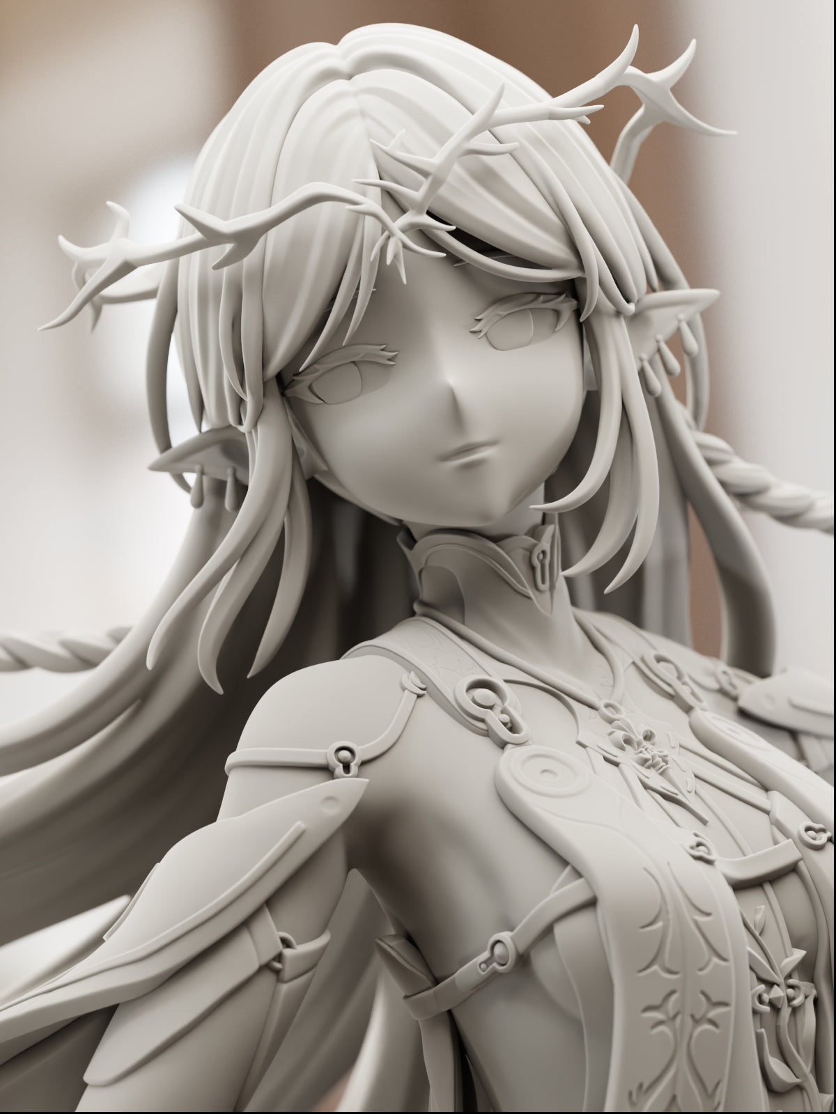 The Steel Rose | Maximum Detailed 12K 3D printed figure