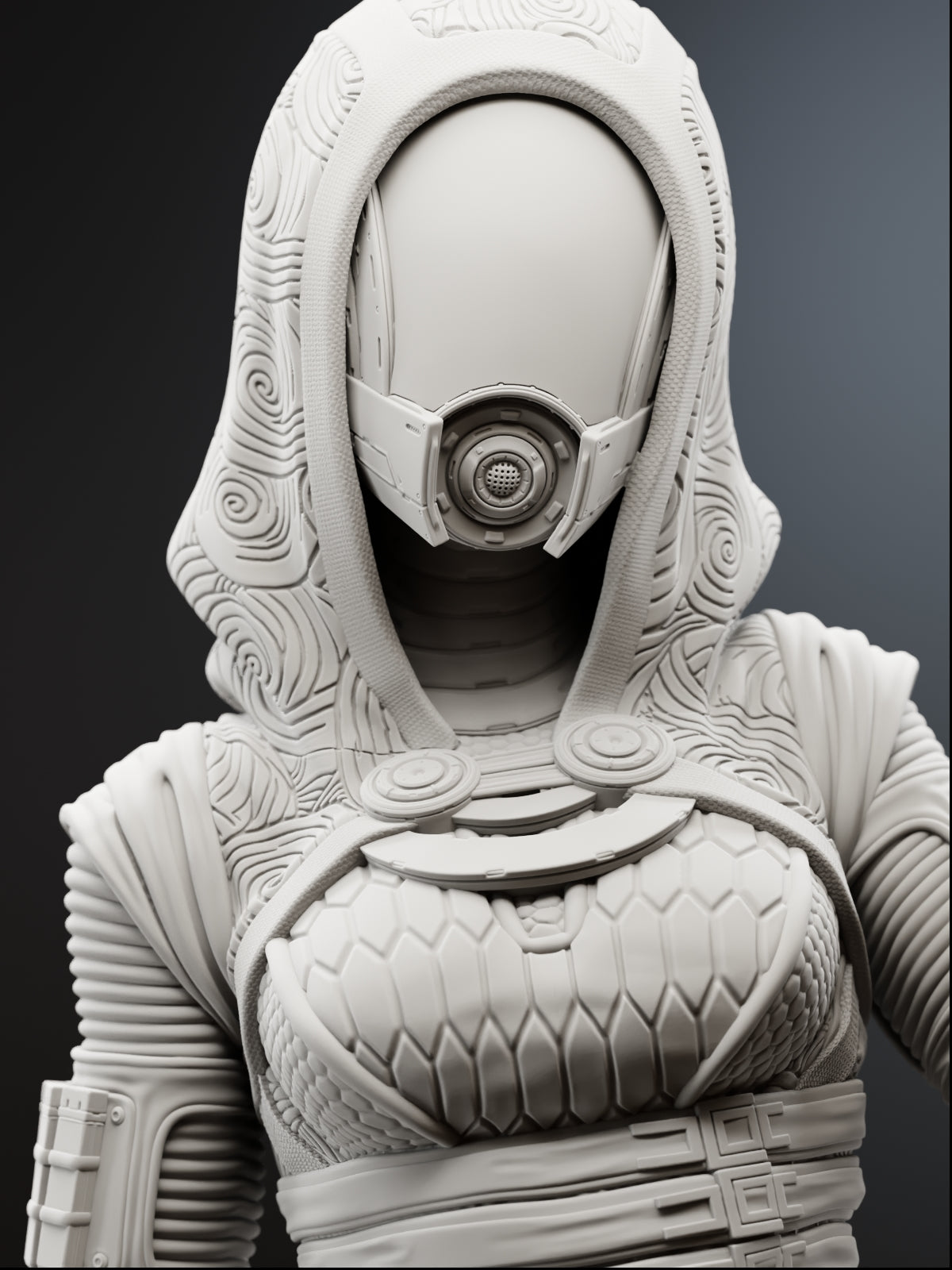 The Quarian Machinist Statue