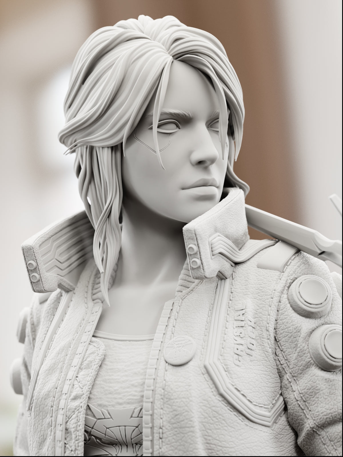 The Cyber Witcher | Maximum Detailed 12K 3D printed figure