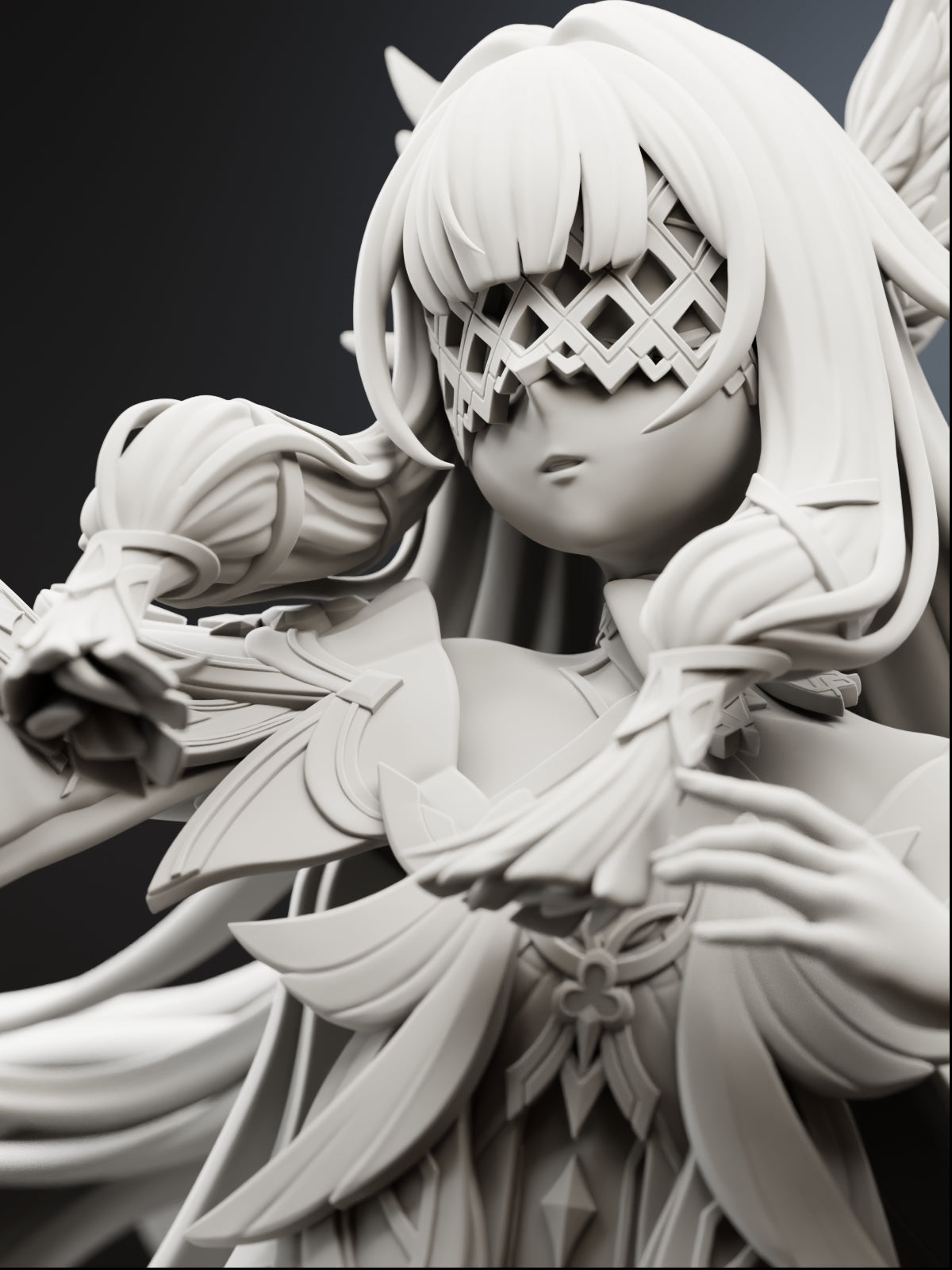 The Damselette | Maximum Detailed 12K 3D printed figure