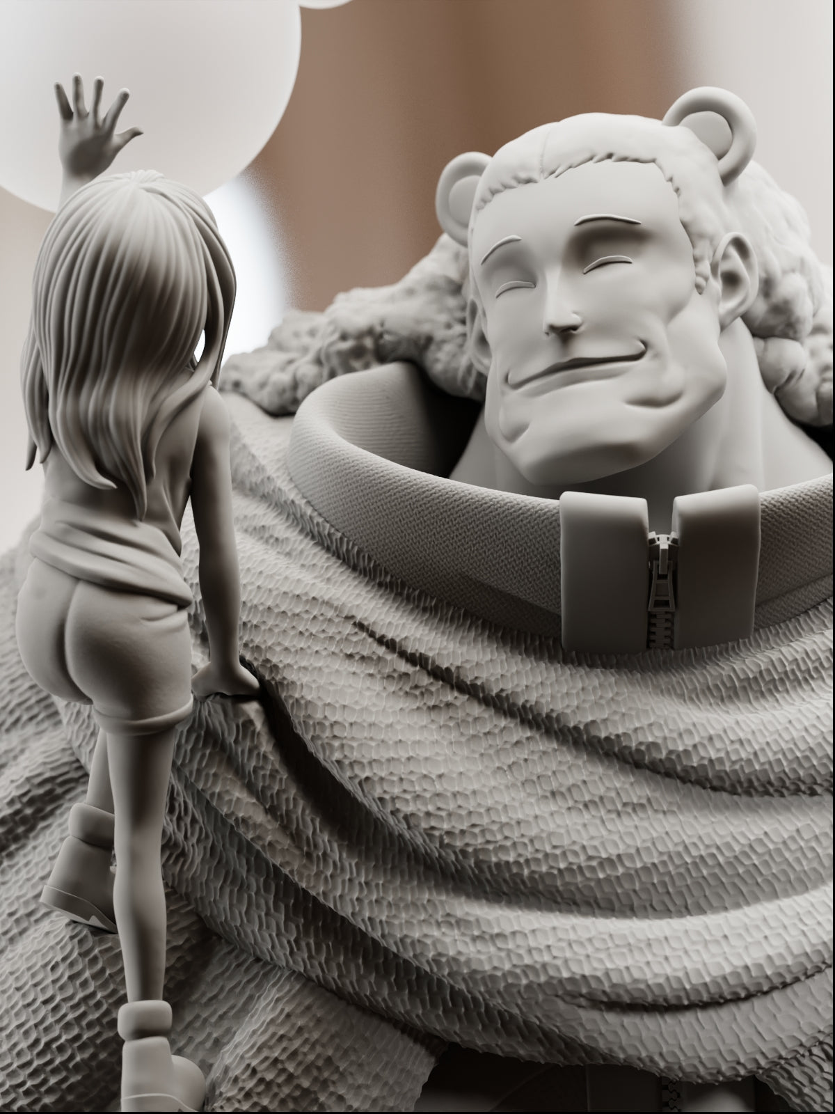 The Gentle Giant | Maximum Detailed 12K 3D printed figure