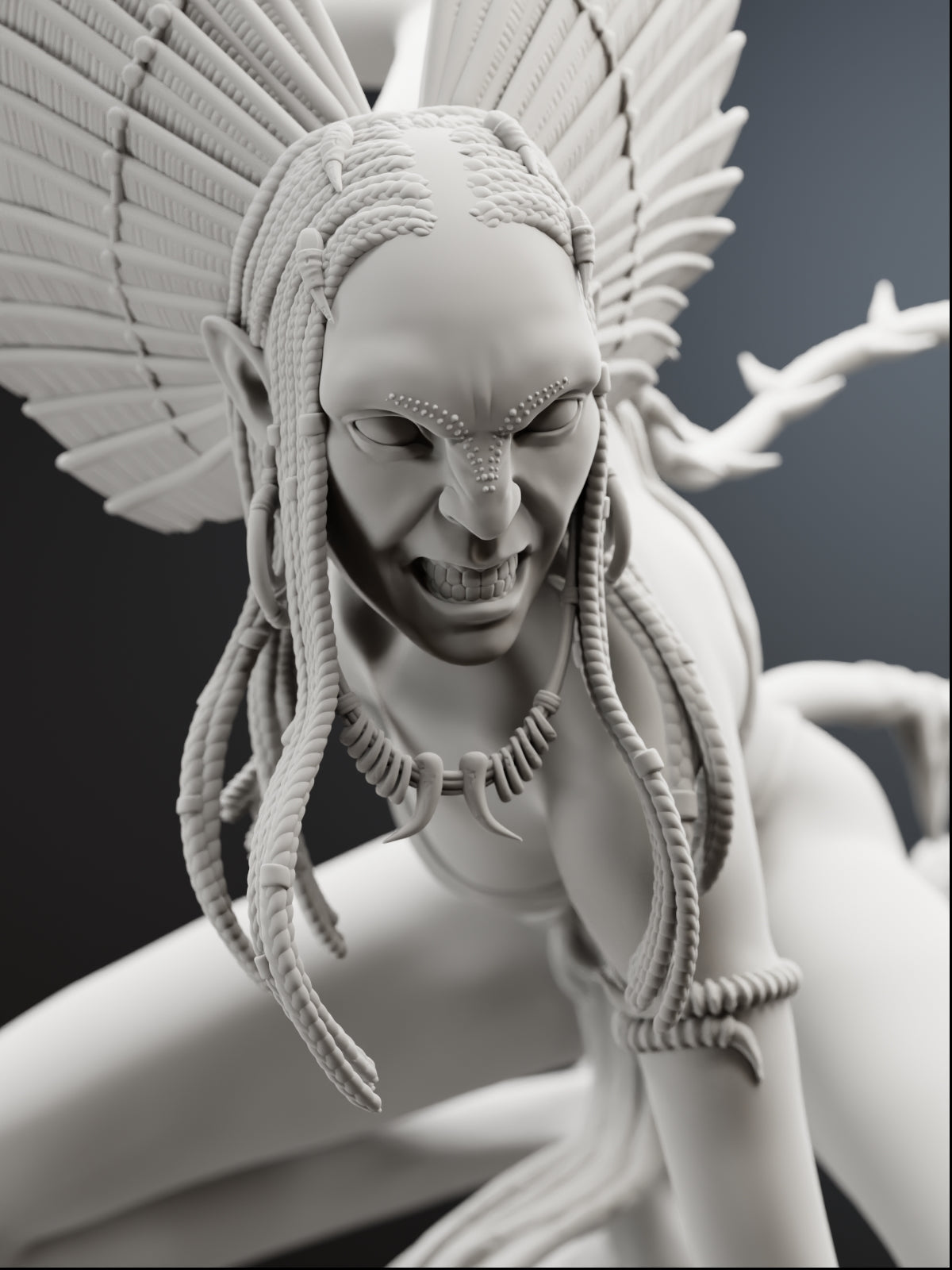 The Ash Huntress | Maximum Detailed 12K 3D printed figure