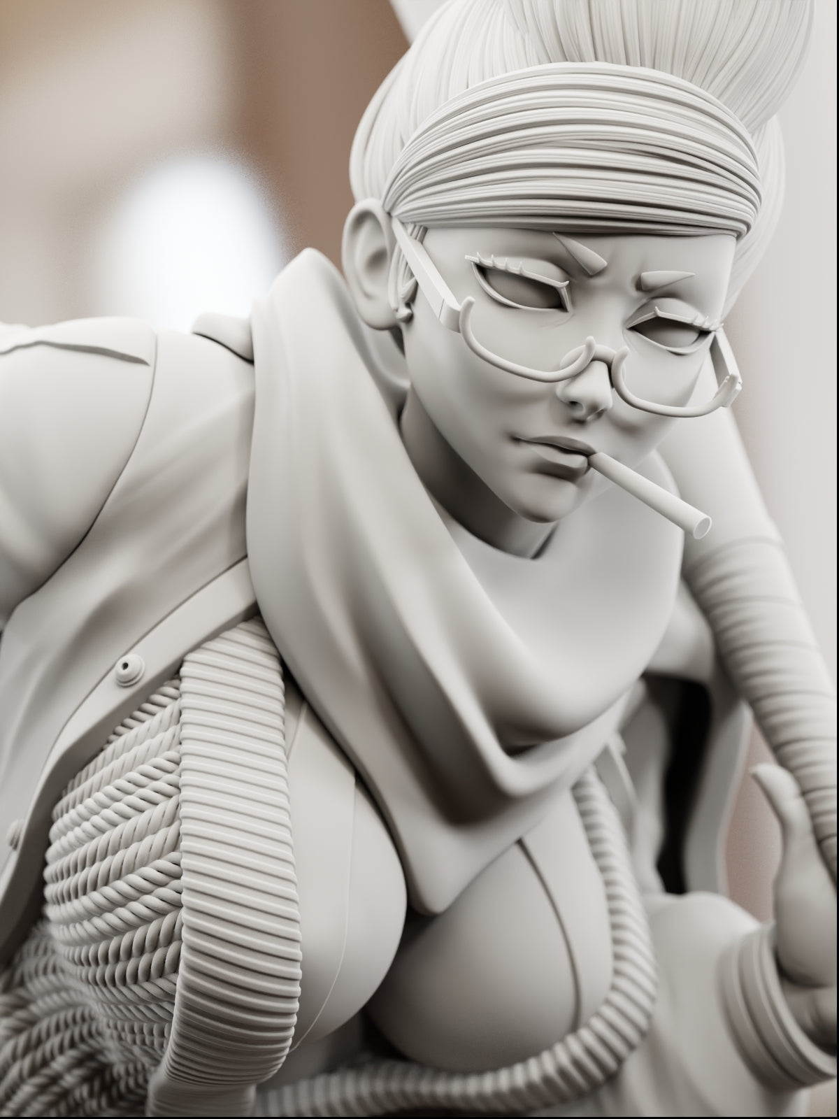 The Rebel Granny | Maximum Detailed 12K 3D printed figure