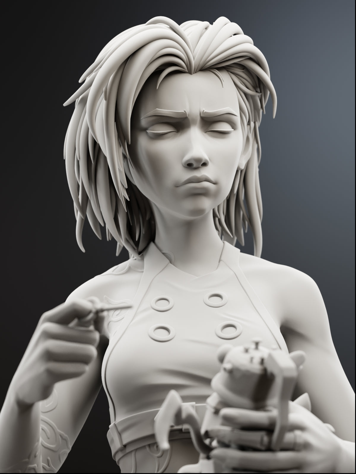 The Broken Sister | Maximum Detailed 12K 3D printed figure