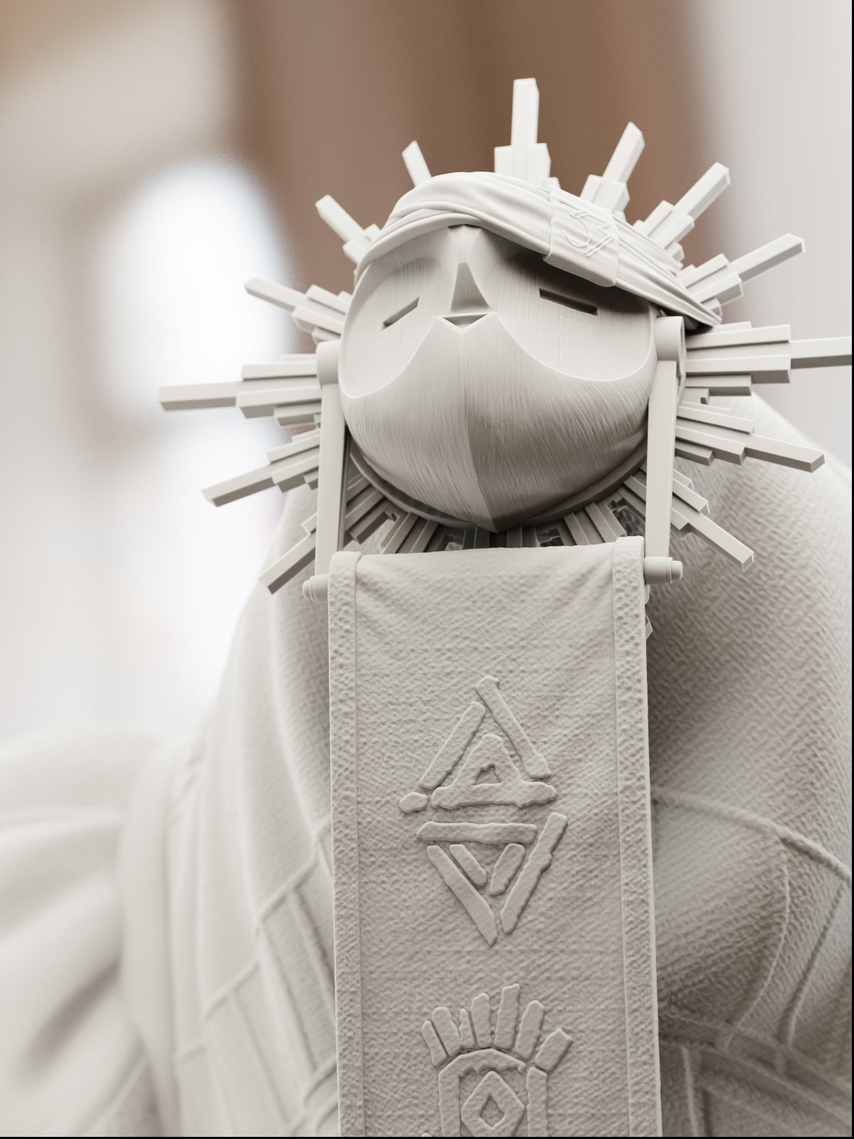 The Veiled Resolve | Maximum Detailed 12K 3D printed figure